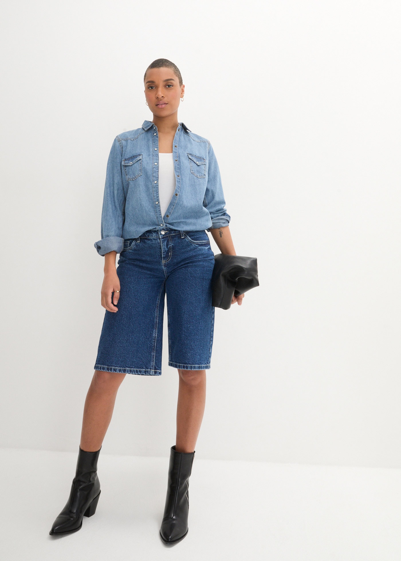 bonprix Shirttop Packung, 2 Slim fit, ohne Ärmel, langer Schnitt, aus Baumwolle mit Elasthan