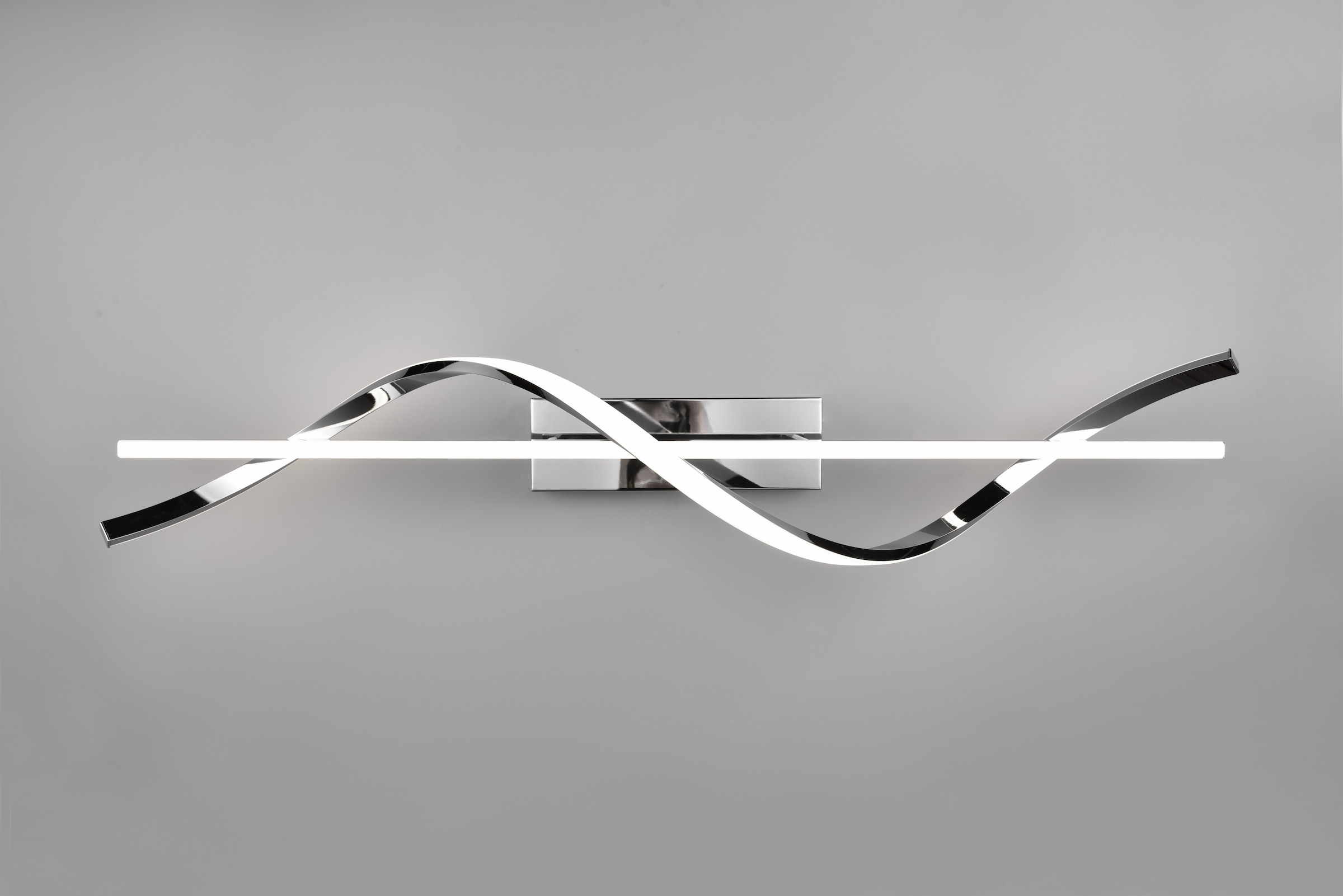 REALITY Leuchten LED Deckenleuchte »ISABEL, Deckenlampe 26W LED kaltweiß 4000K 3000 Lumen, Switch Dimmer« LED-Board 1 Stk. Kaltweiß 3-Stufen dimmbar über Wandschalter, chrom verspiegelt, 100x 25x 18 cm