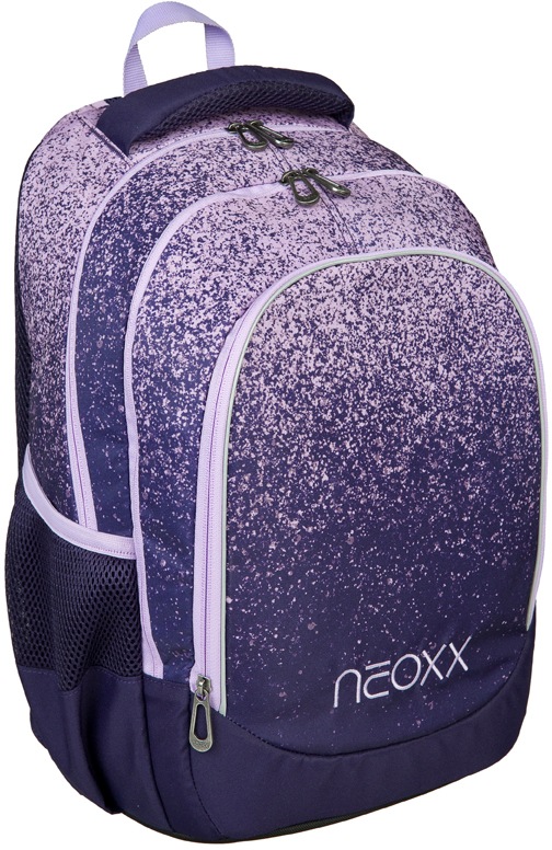 neoxx Schulrucksack »Fly, Glitterally perfect«, Reflektionsnaht, aus recycelten PET-Flaschen