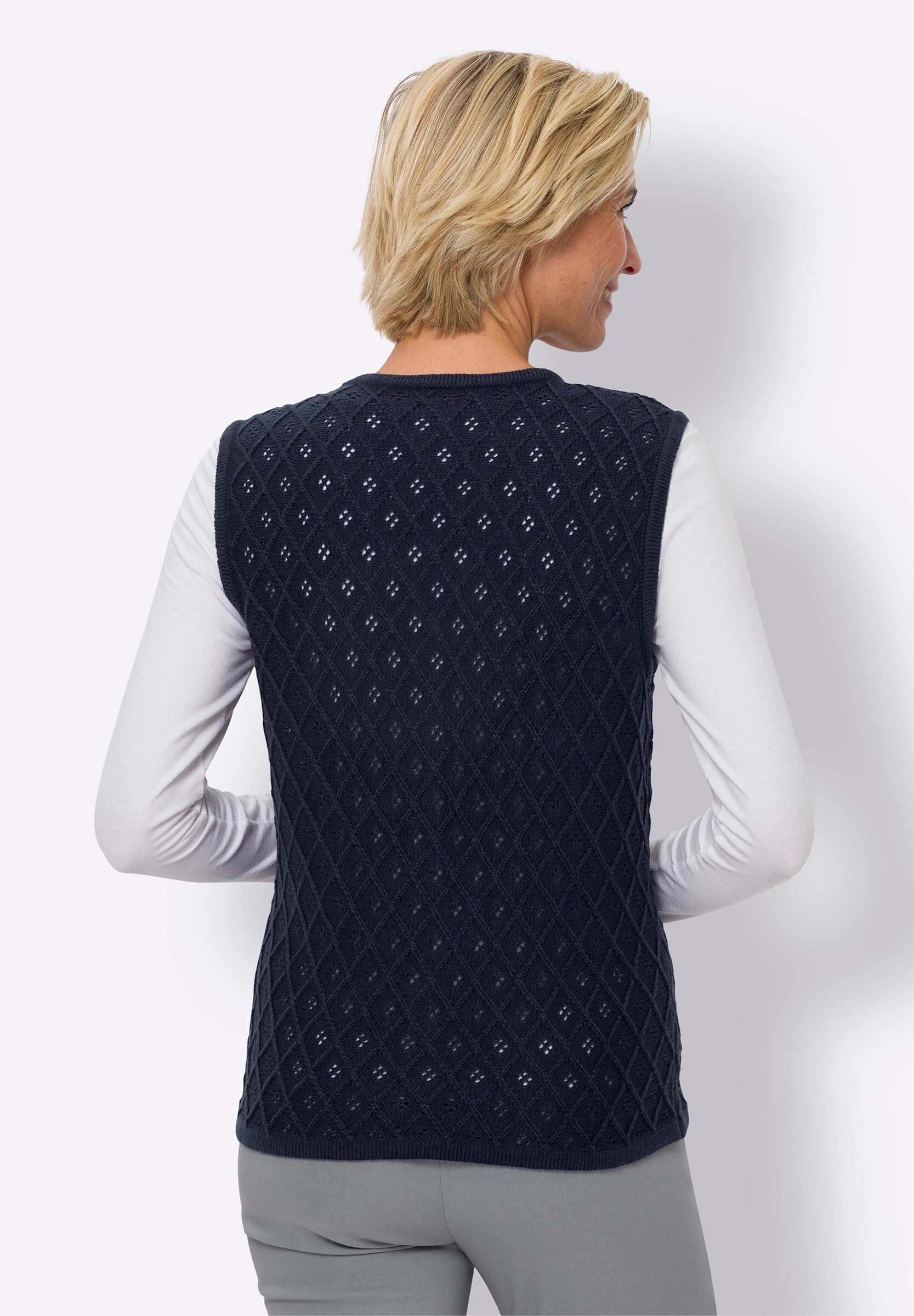 Sieh an! Strickweste »Strickweste Strickweste mit Ajour-Muster«
