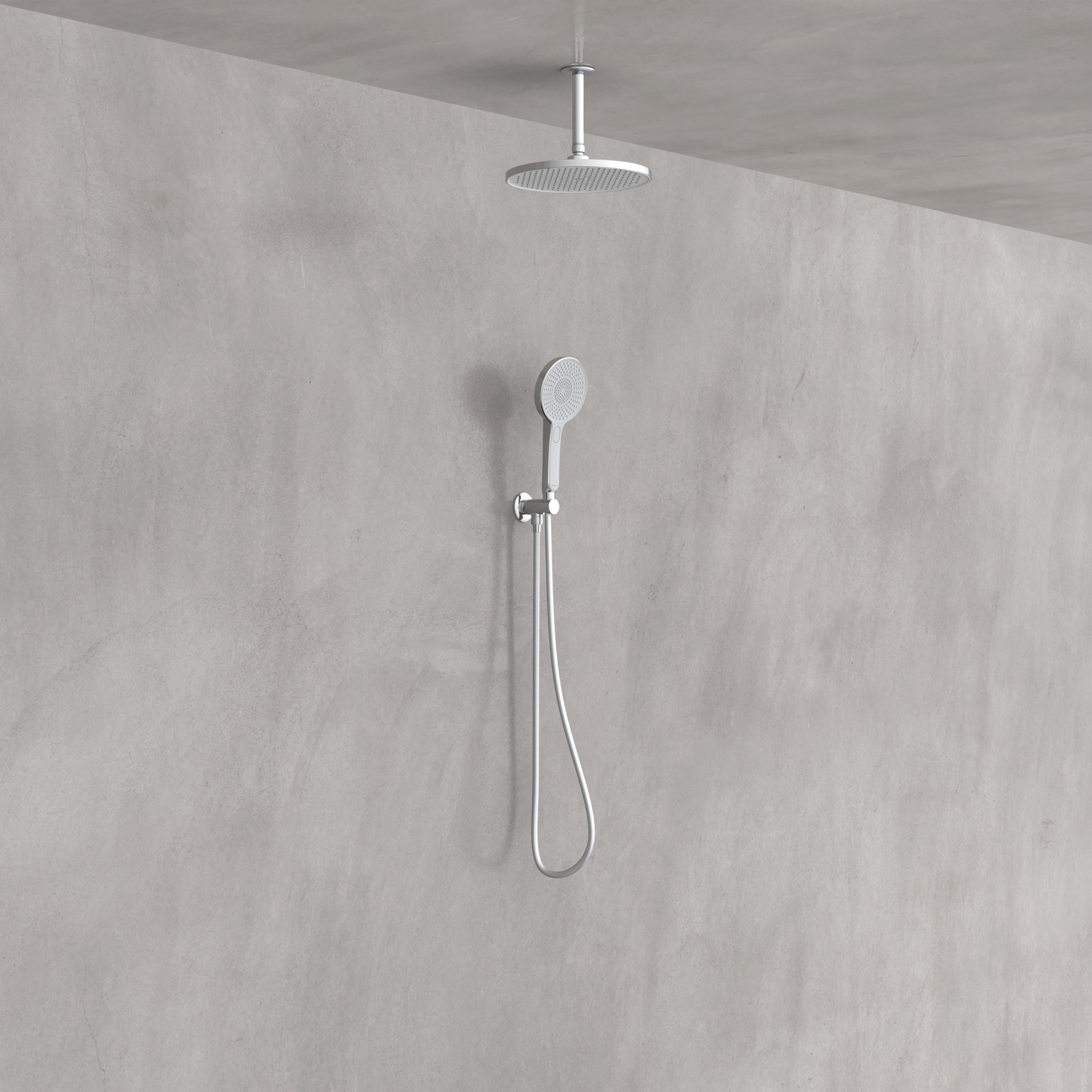 Schütte Brausegarnitur »KARIBIK«, Brause-Komplettset, schwarz matt, für die Dusche, Überkopfbrauseset