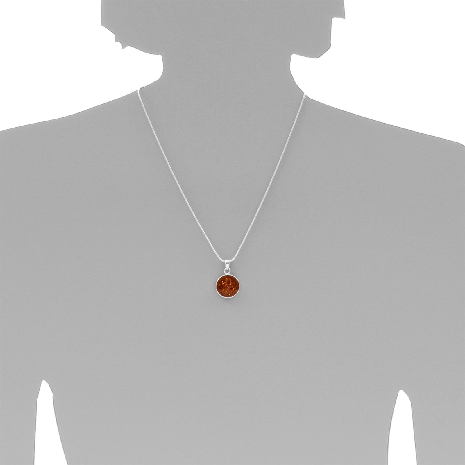 OSTSEE-SCHMUCK Kette mit Anhänger »- Frouke 16 mm - Silber 925/000 - Bernstein«