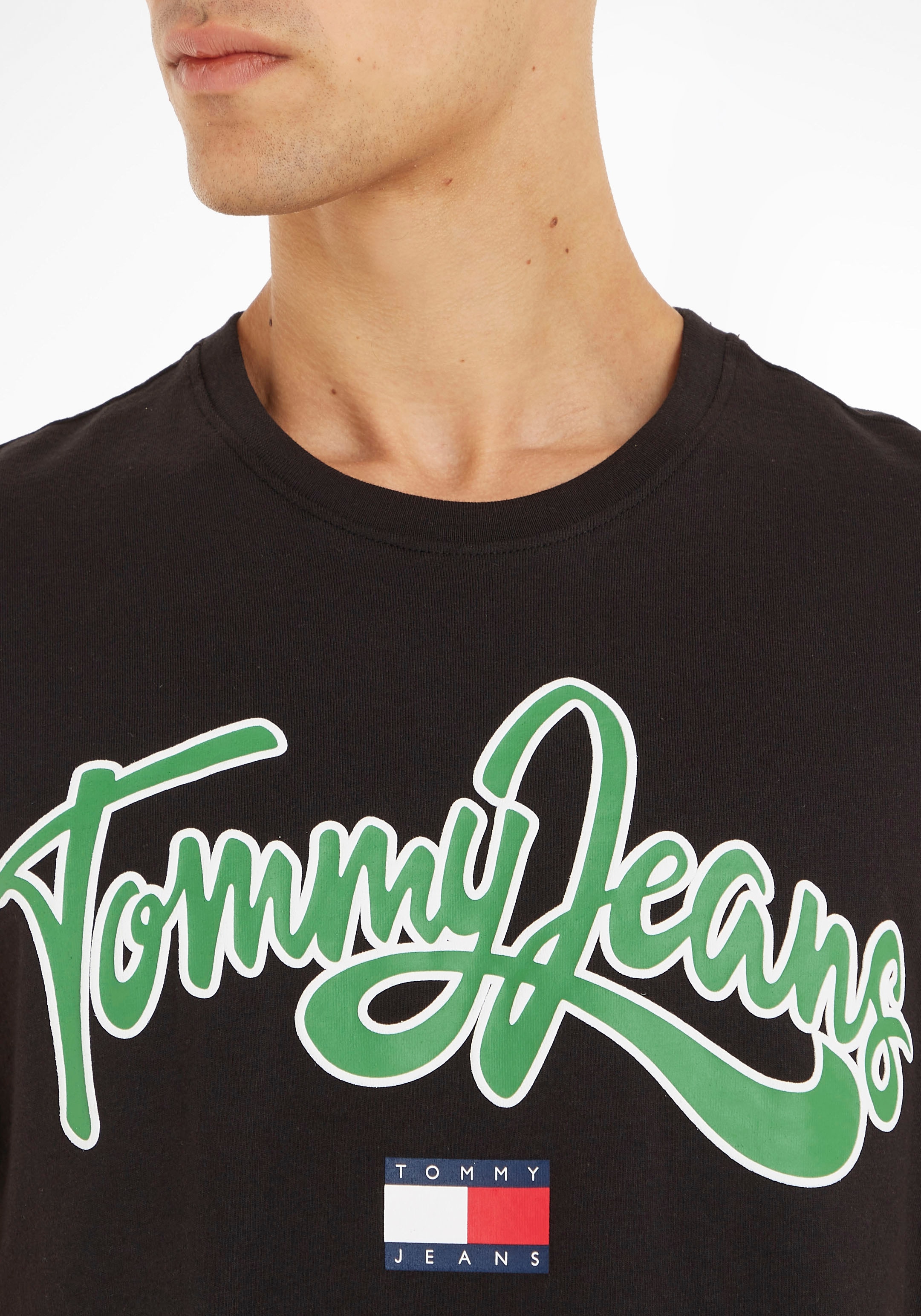 Tommy Jeans T-Shirt kaufen TEE«, POP COLLEGE OTTO bei Logo-Frontmotiv online großem REG mit »TJM TEXT