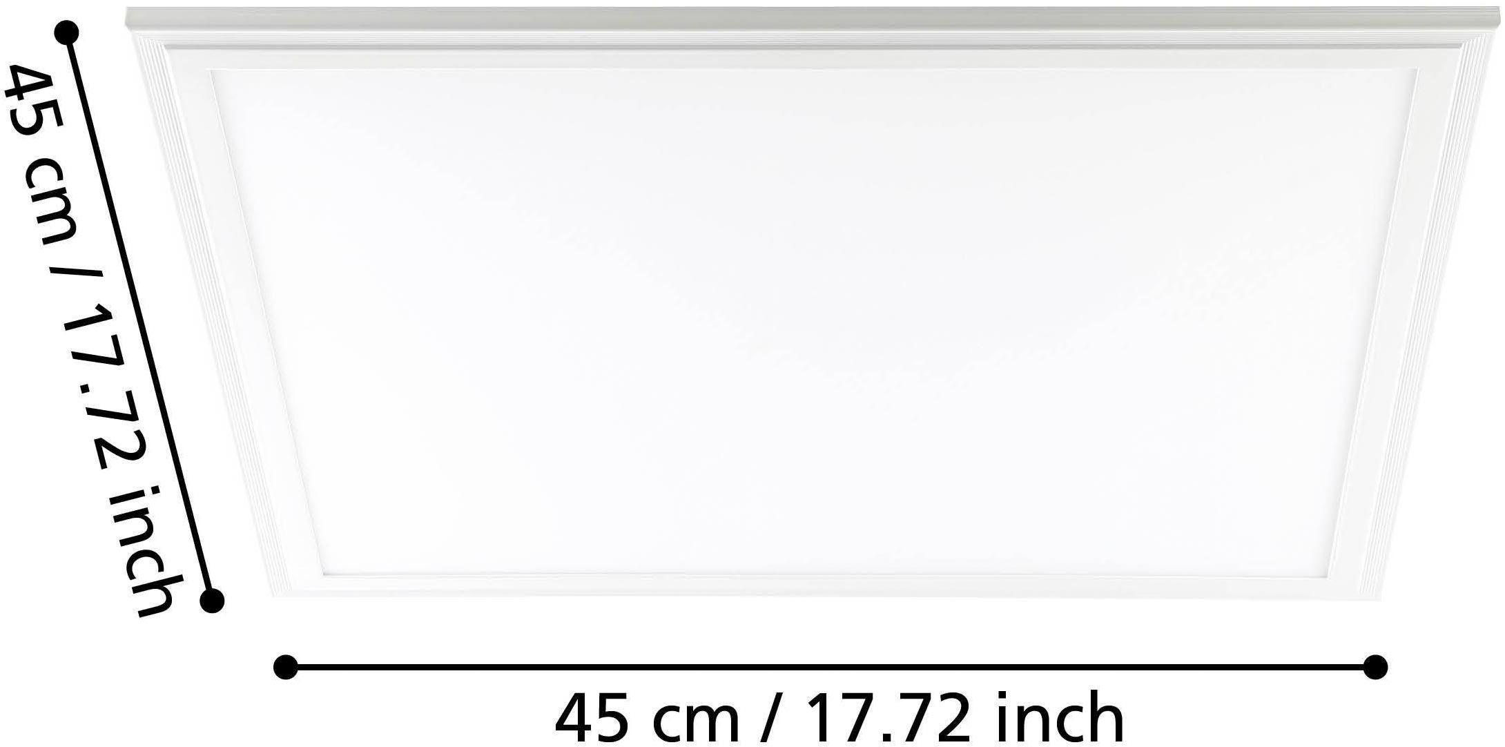 EGLO Deckenleuchte »Salobrena 1 Einbaulampe, Deckenlampe, Aluminium und Kunststoff, Lampe« LED-Modul 1 Stk. Neutralweiß LED Panel, Deckenlampe in weiß,  neutralweiß, Küchenlampe, 45 cm