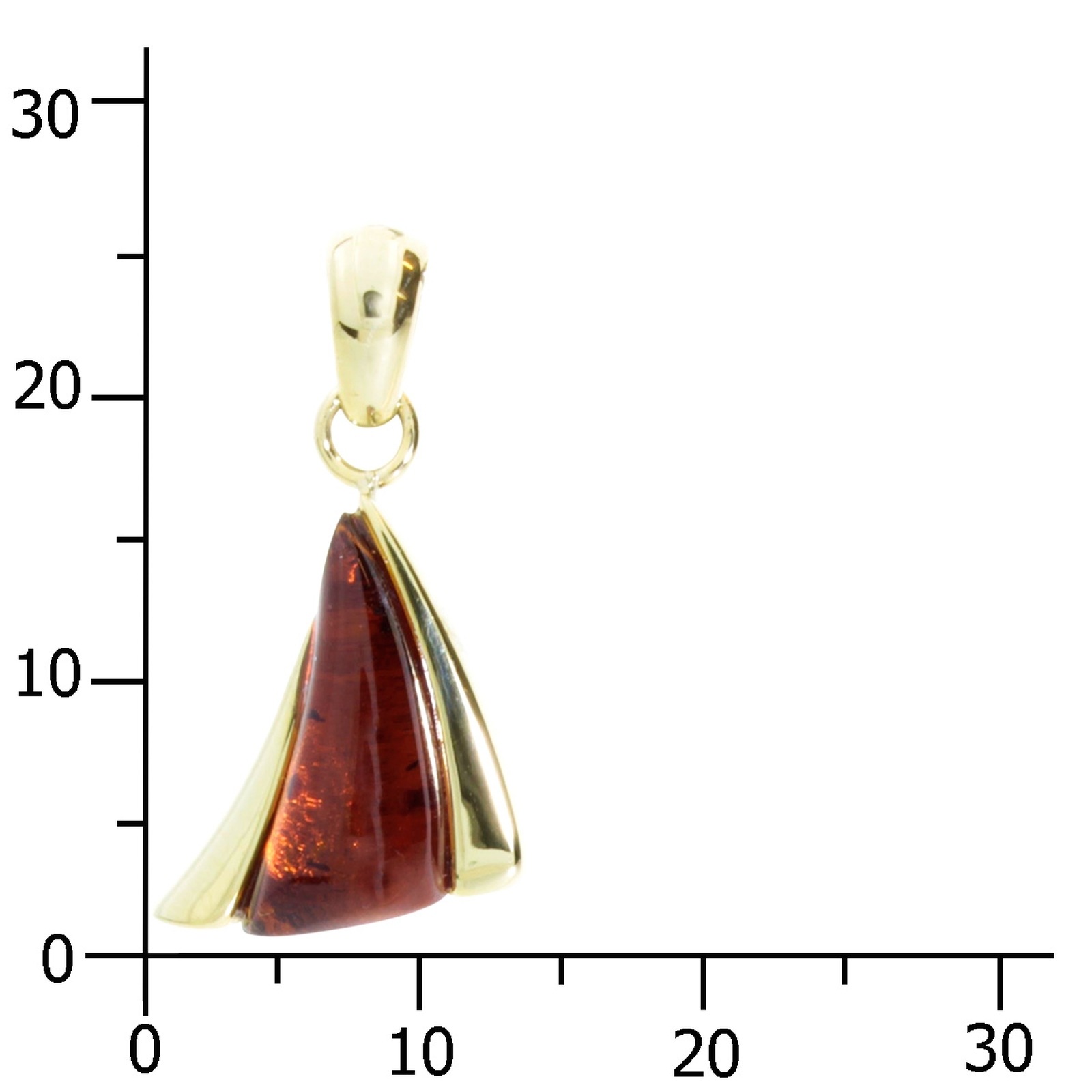 OSTSEE-SCHMUCK Kettenanhänger »- Imke 25 mm - Gold 585/000 - Bernstein«