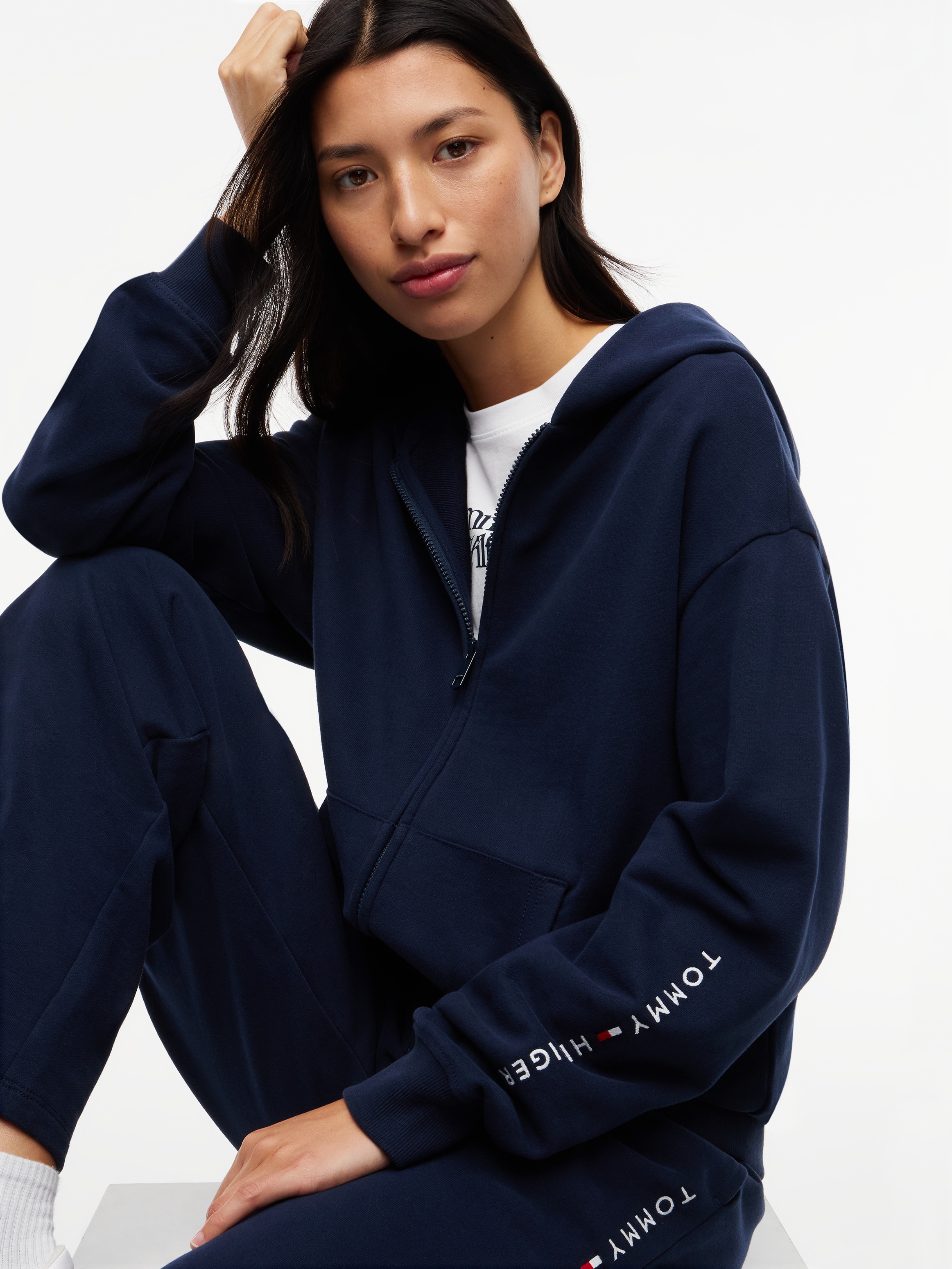 Tommy Hilfiger Underwear Kapuzensweatjacke Packung,  normale Passform, Schriftzug am Ärmel