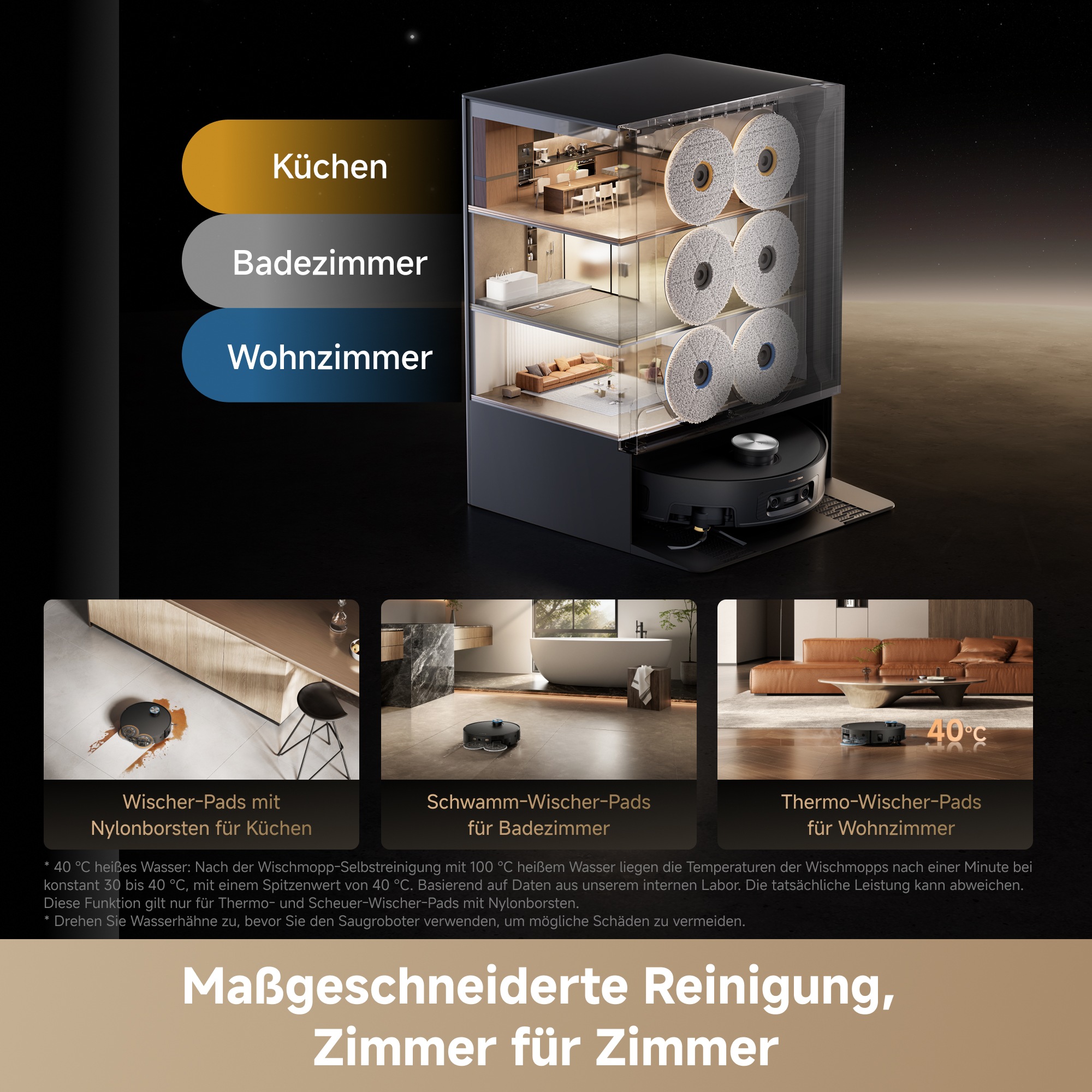 Dreame Saugroboter »X60 Pro Ultra Complete« 42.000 Pa , Multi-Wischmopp, KI-Dual-Kamera