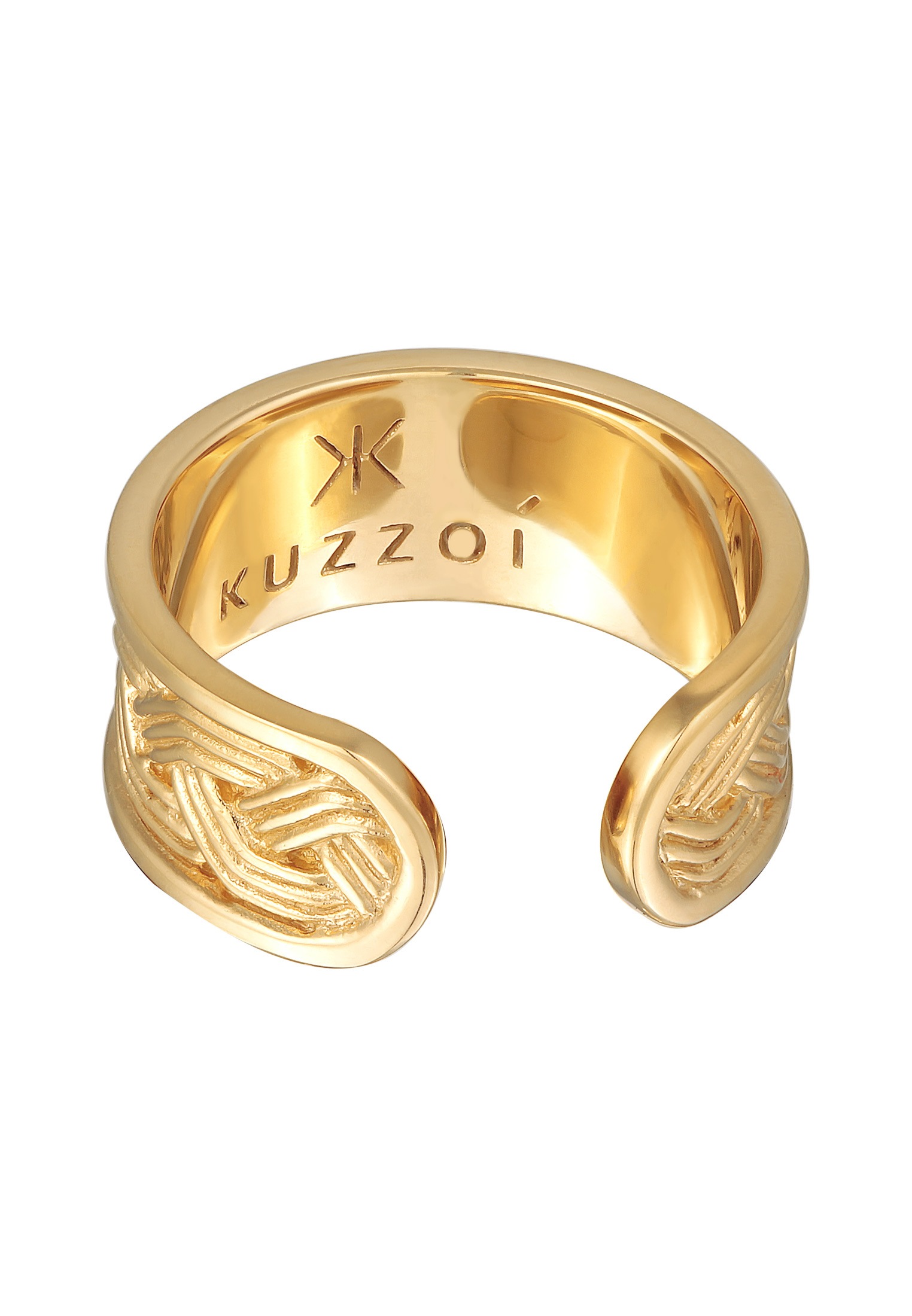 Kuzzoi Silberring »Ring Herren Bandring Ornament Design Offen 925 Silber«