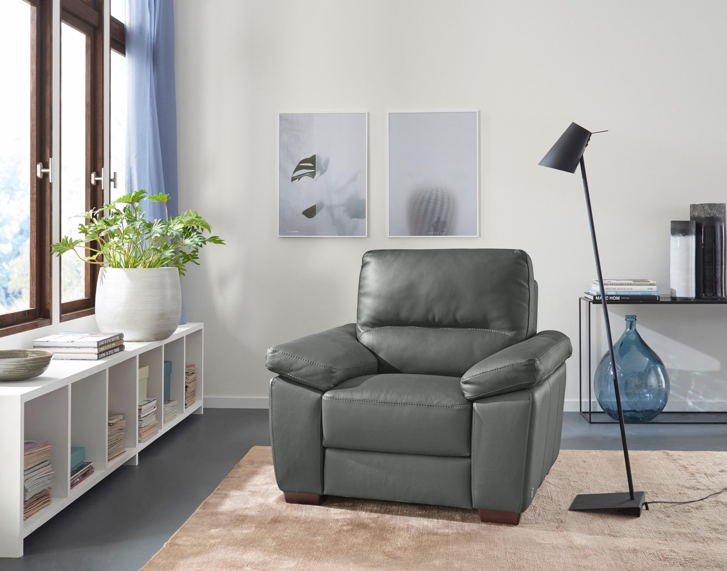 CALIA ITALIA Sessel »Gaia, hochwertiger, edler Ledersessel mit erstklassigem Sitzkomfort« in zwei hochwertigen Lederqualitäten