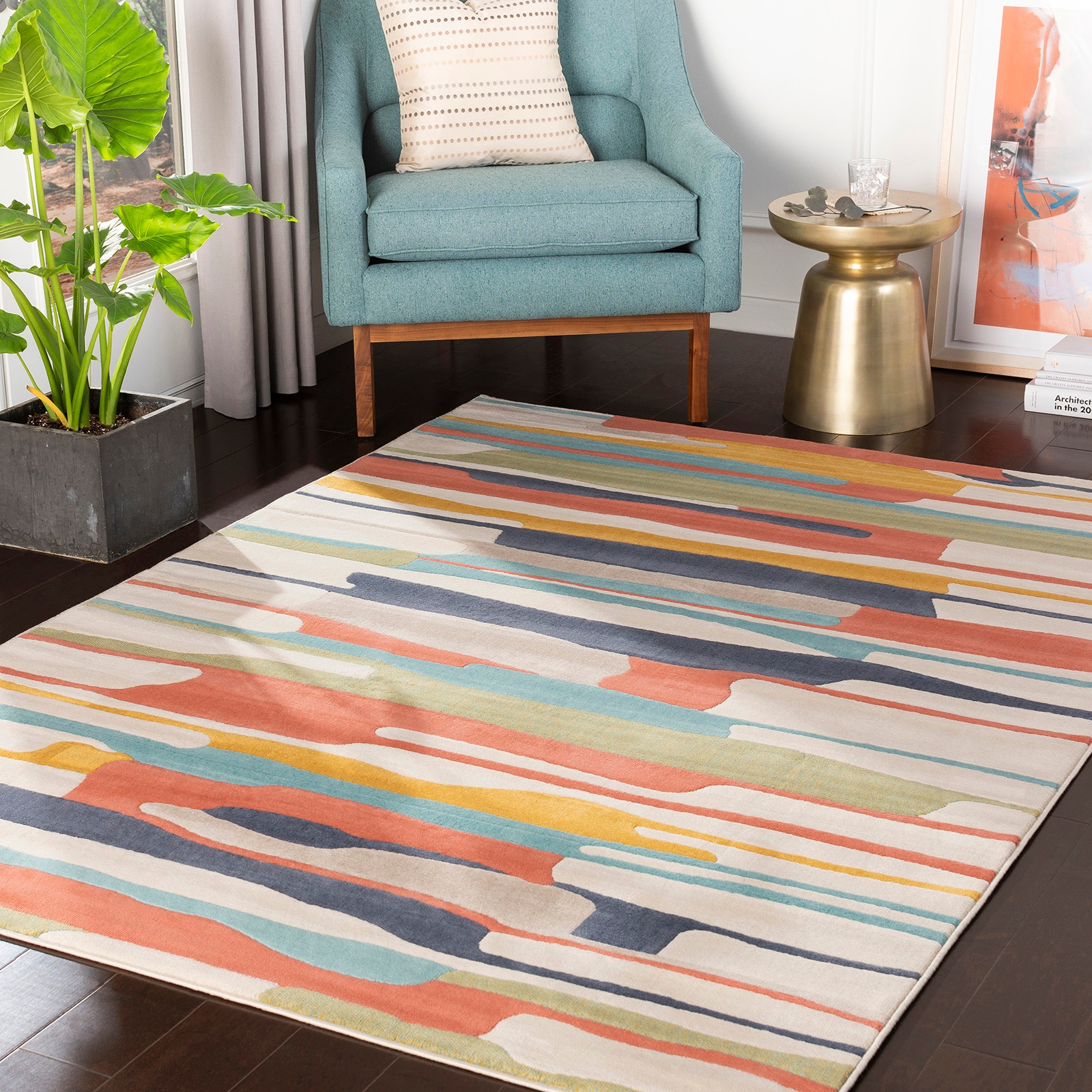 Livabliss Teppich »HOUSTON«, rechteckig, 11 mm Höhe, Skandi Design, Modern Boho Kurzflor Wohnzimmerteppich, Schlafzimmer