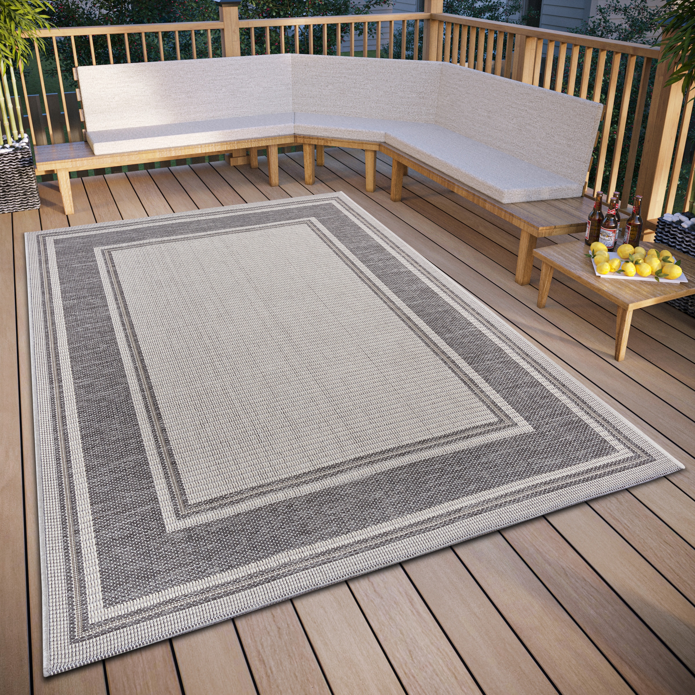 HANSE Home Teppich »Cast«, rechteckig, In-& Outdoor, Wetterfest, Balkon, Garten, Wohnzimmer, Wasserfest