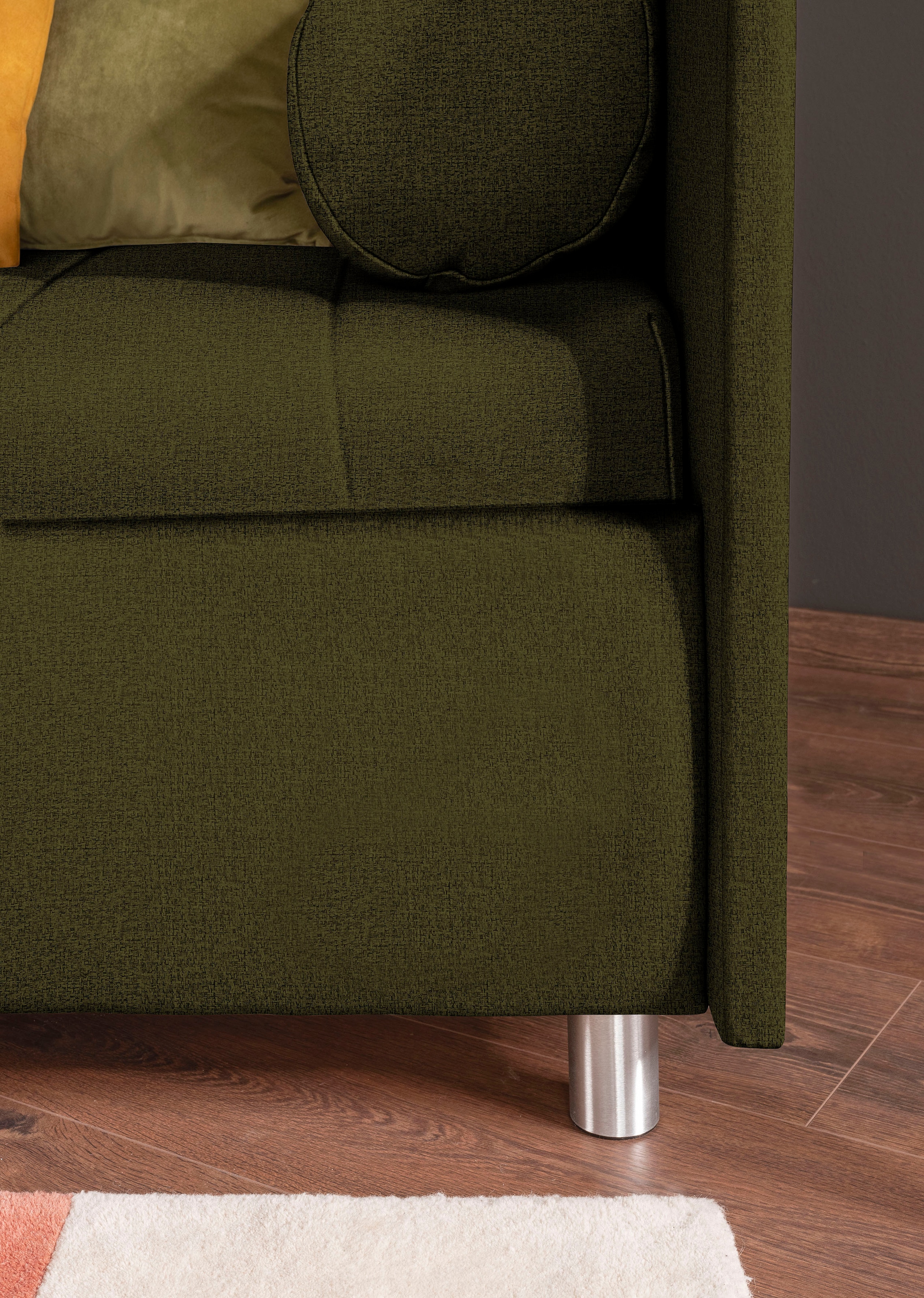 alina Schlafsofa »Kiana«, mit Bettkasten und Zierkissen, Liegefläche 90/200 cm oder 100/200 cm