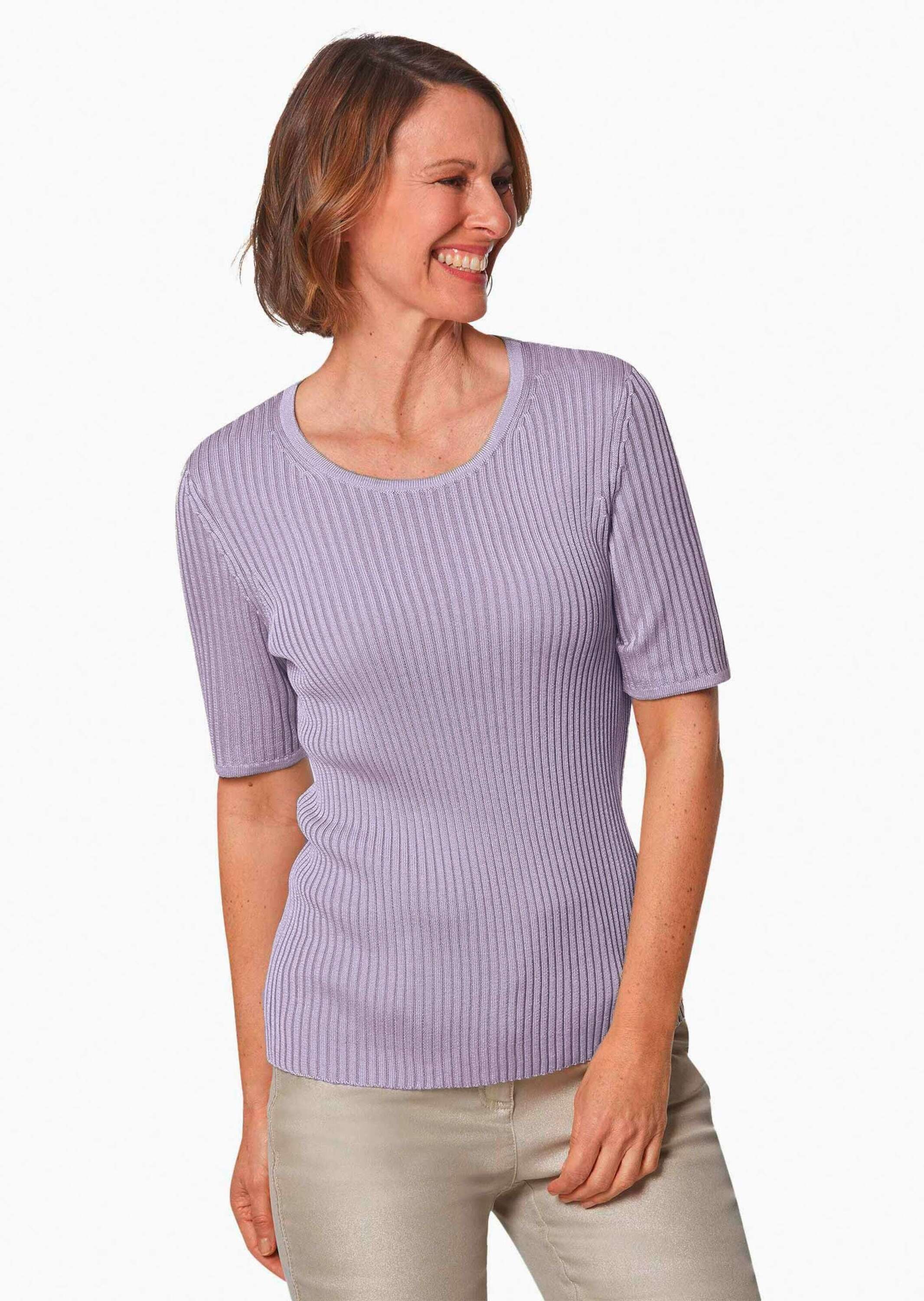 GOLDNER Rundhalspullover »Kurzgröße Pflegeleichter Pullover in hochwertiger Rippenstruktur«