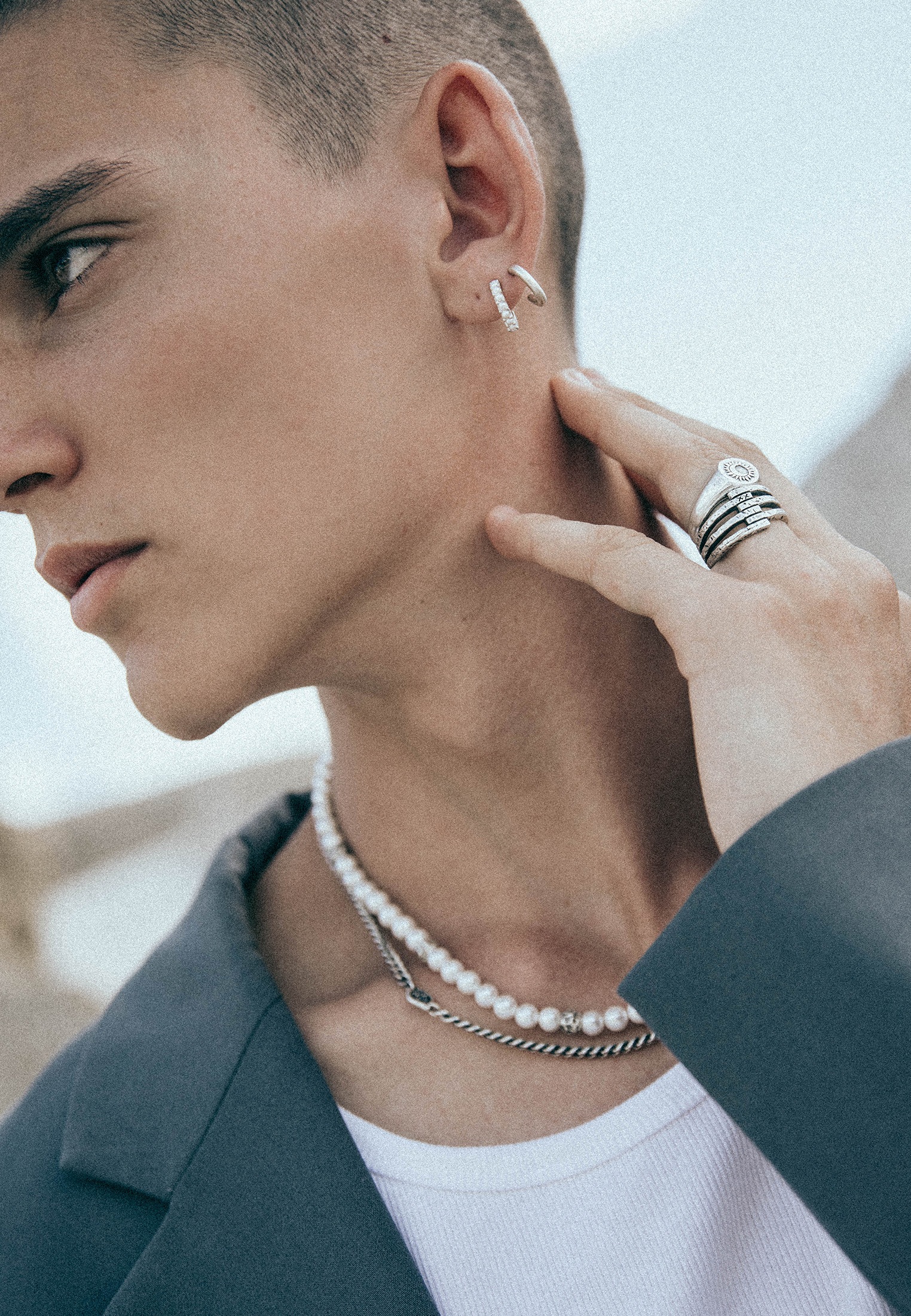 HAZE & GLORY Paar Ohrstecker »Ohrringe Männer Creolen Single Set 925 Silber«
