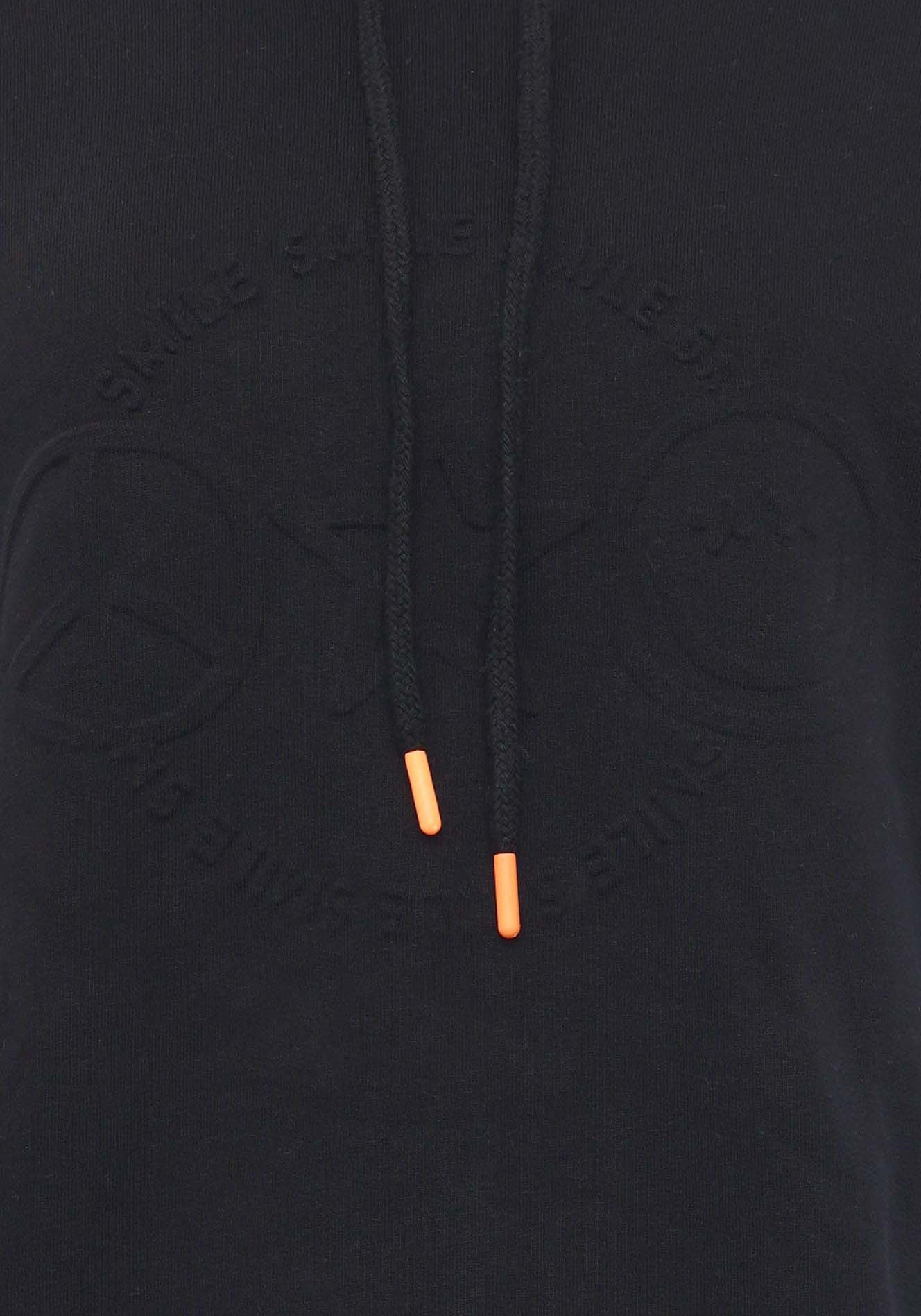 Zwillingsherz Hoodie, mit Stempeldruck und Neondetails am Ärmel