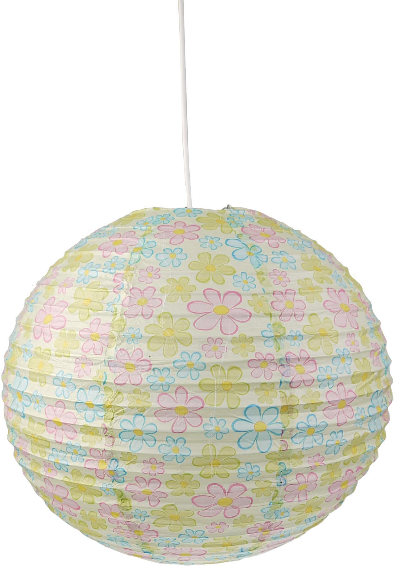 niermann Hängeleuchte »Bunte Blumen« E27 1 Stk. Papier-Pendelleuchte Bunte Blumen