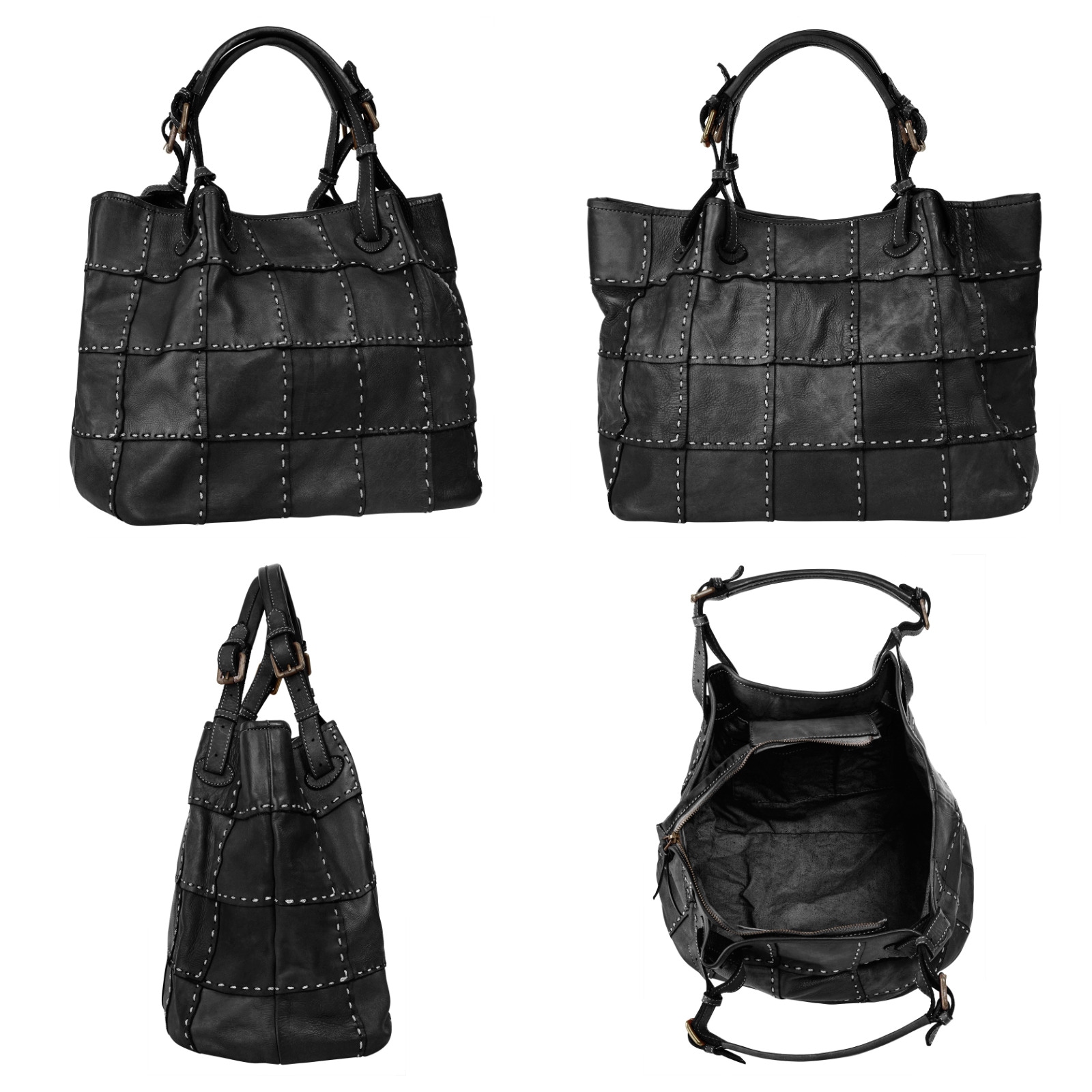 Samantha Look Shopper, echt Leder, Made in Italy