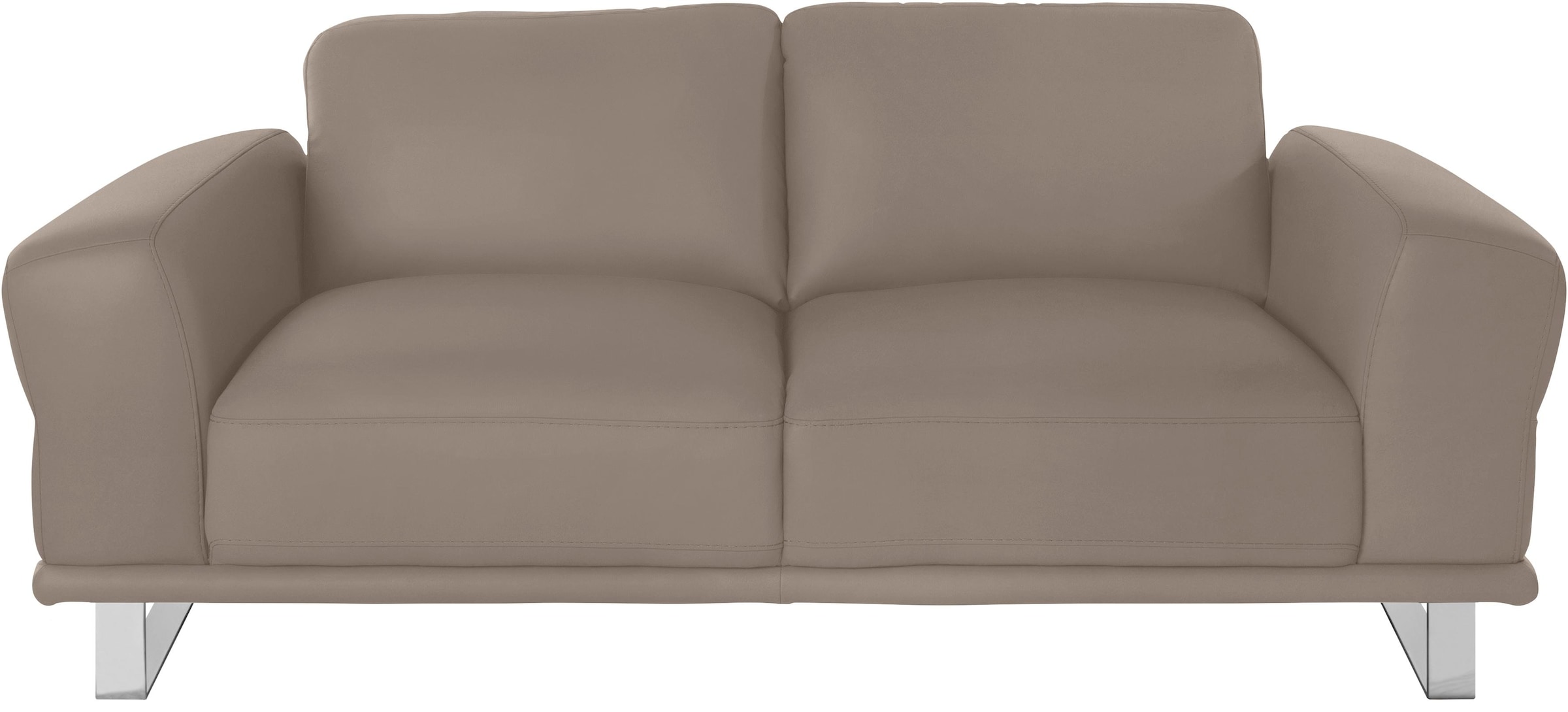 W.SCHILLIG 2-Sitzer »montanaa elegant und edel, bequem, Federkernunterfederung« mit Metallkufen in Chrom glänzend, Breite 192 cm