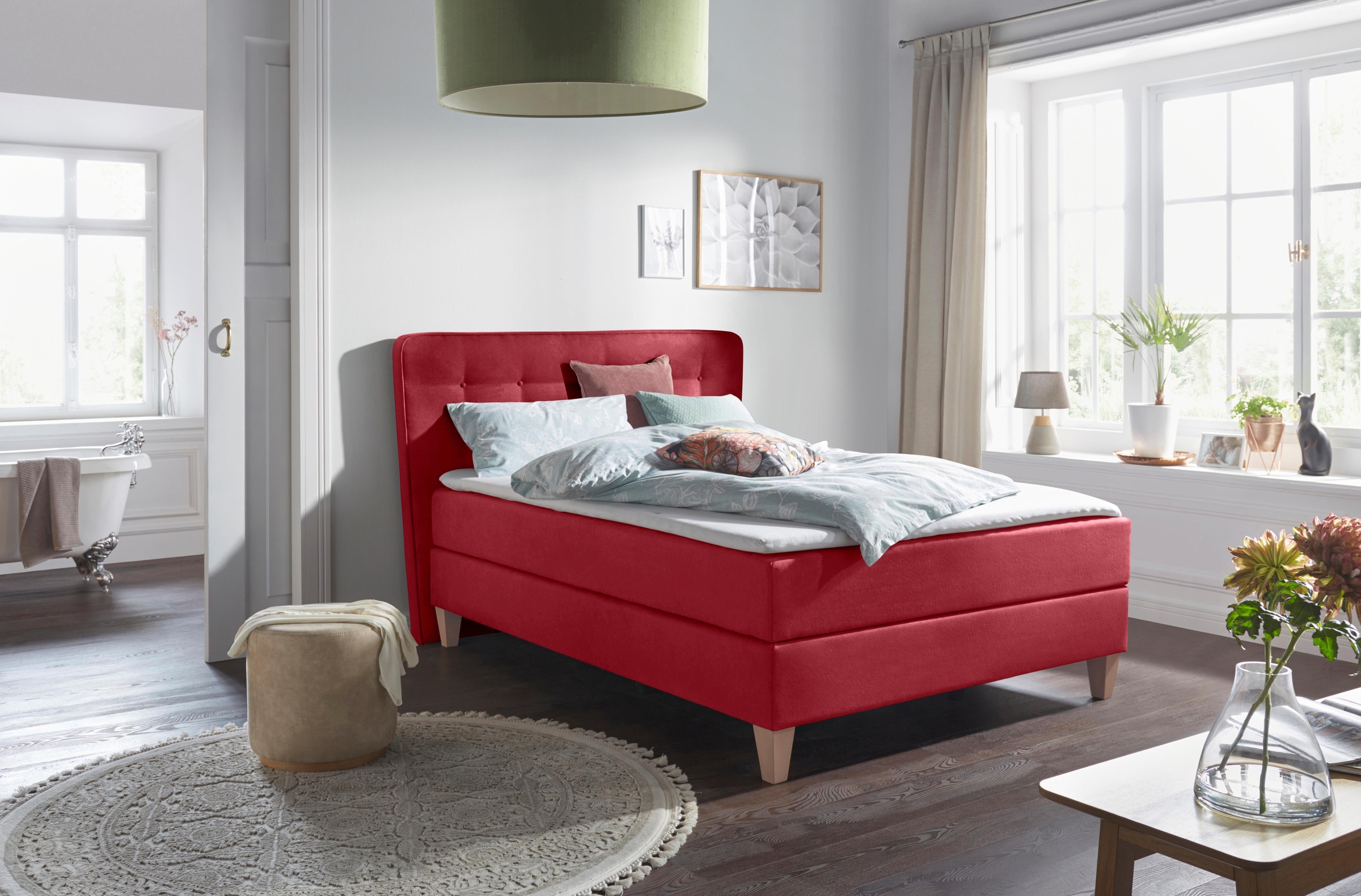 Home affaire Boxspringbett »Ascola«, incl. Topper, 5, Breiten, 3 Ausführungen, 2 Härtegrade