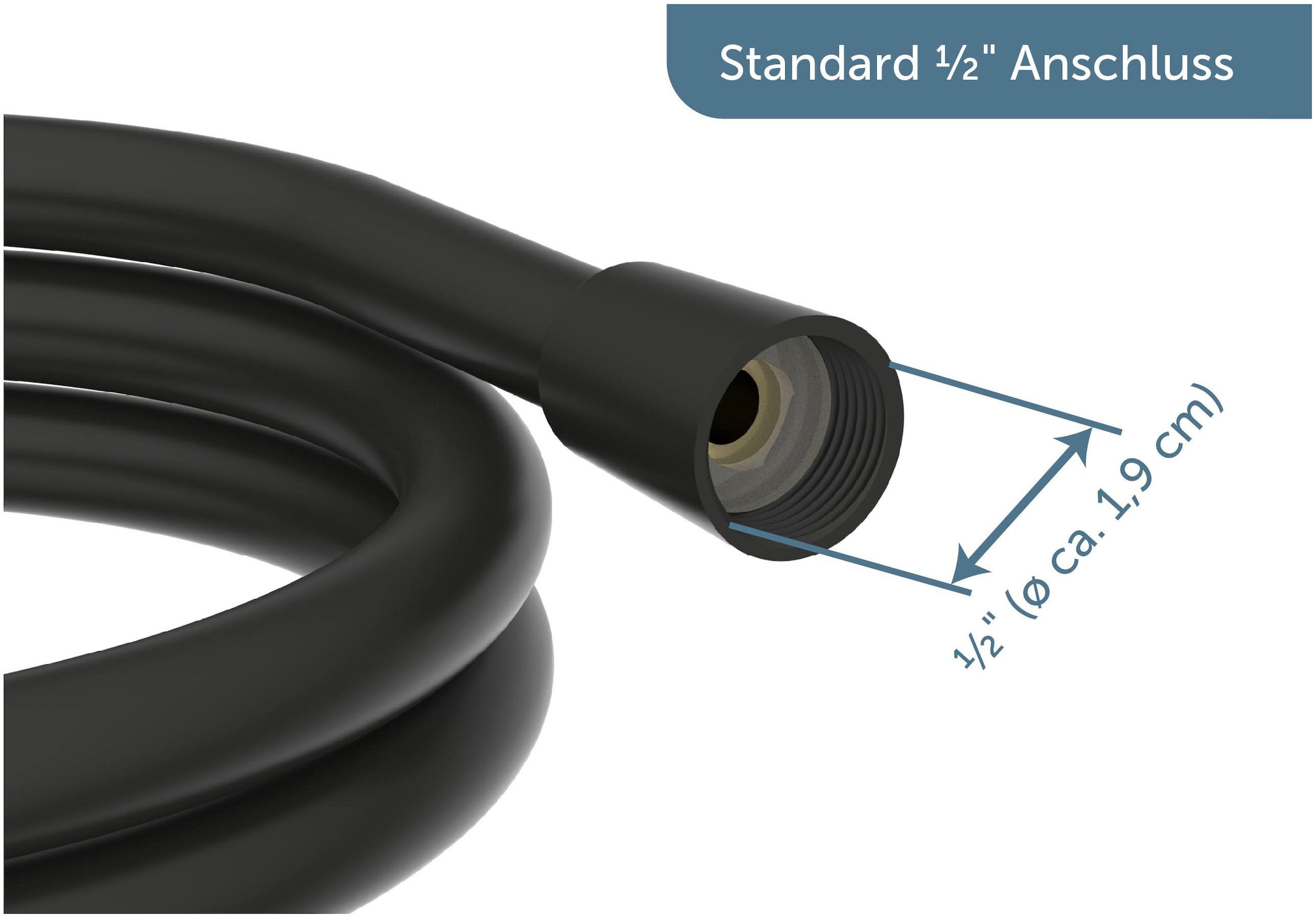 Schütte Brauseschlauch, 150 cm, inkl. Wasserspardichtung - bis 50% Wasserersparnis