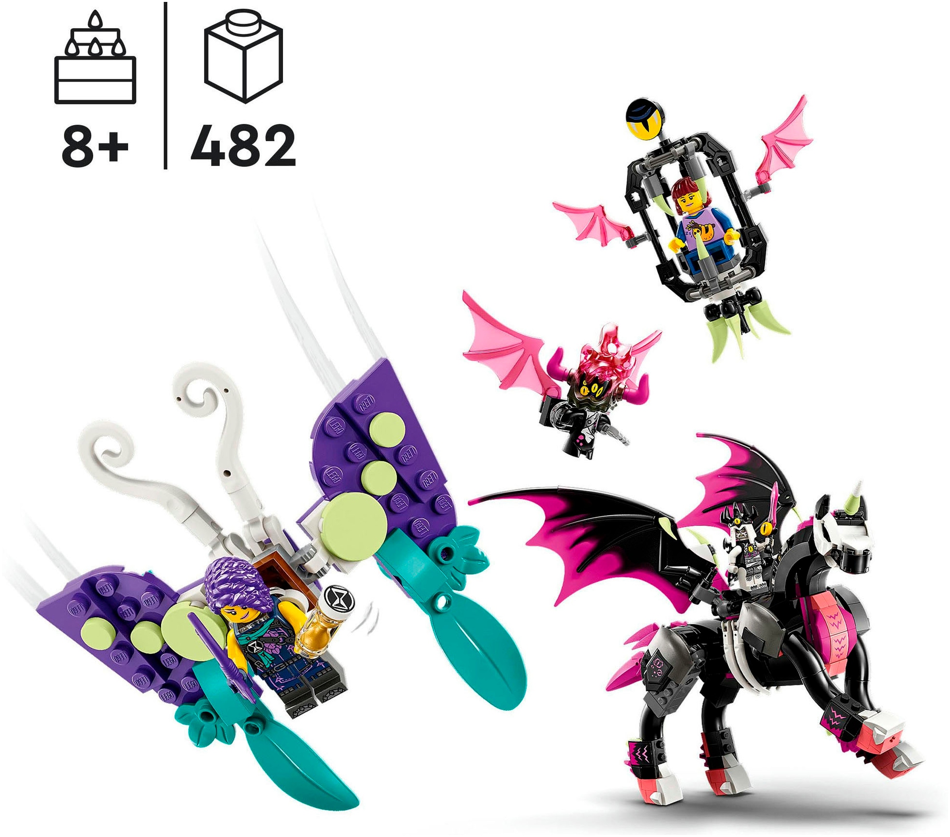 LEGO® Konstruktionsspielsteine »Pegasus (71457), LEGO® DREAMZzz™«, (482 St.), Made in Europe