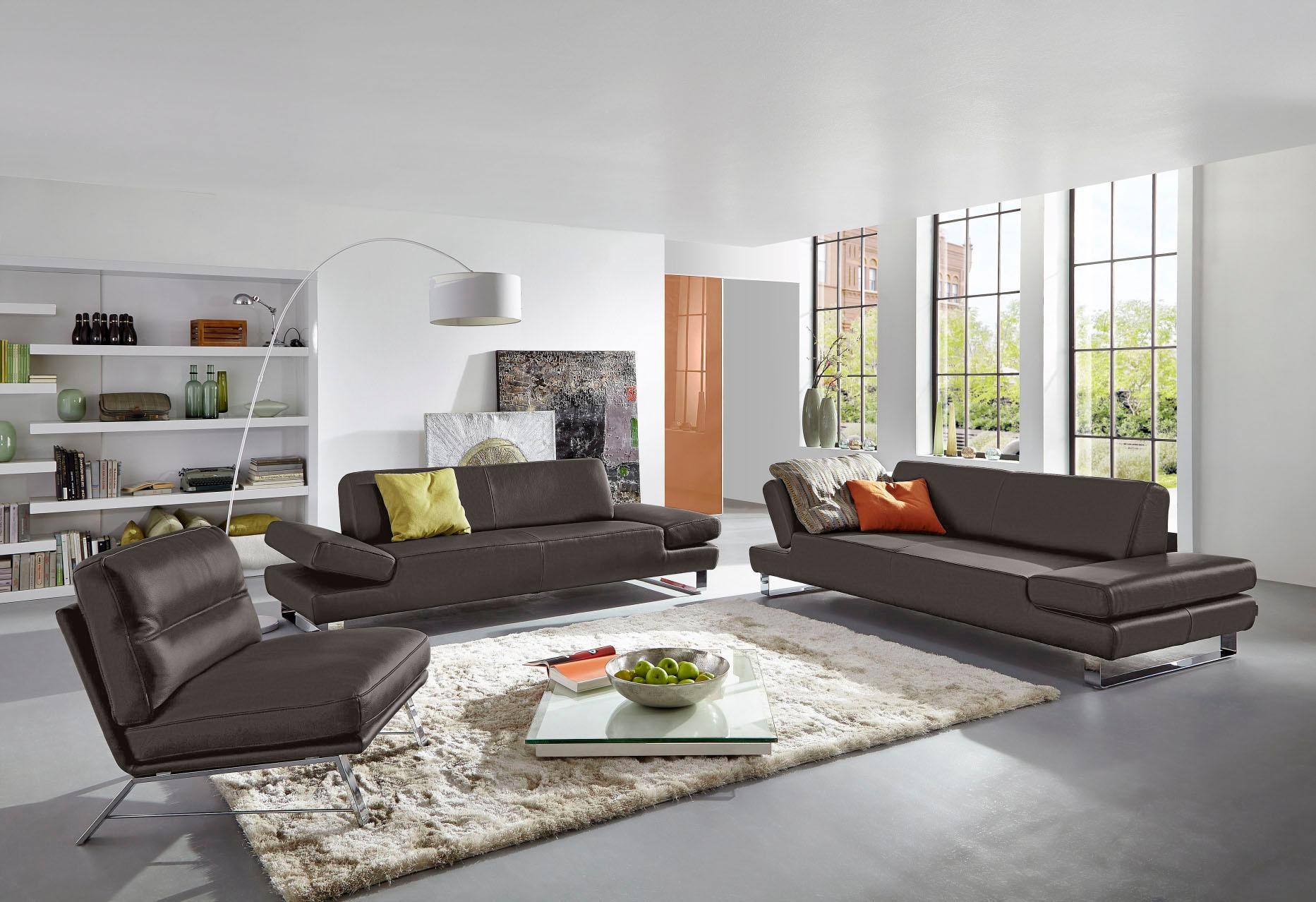 W.SCHILLIG 3-Sitzer »taboo Designsofa mit hohem Sitzkomfort«, mit Übertiefe, inklusive Armlehnenverstellung