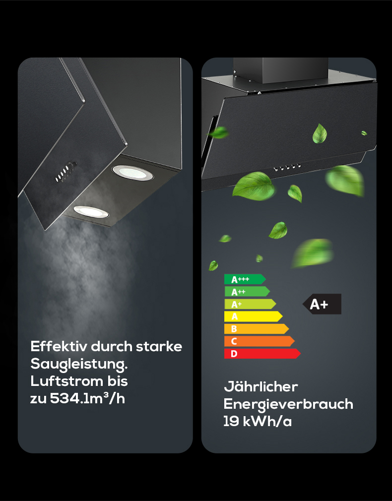 Hanseatic Kopffreihaube »HFSA1MB6« Die matte Optik sorgt für ein elegantes und modernes Aussehen