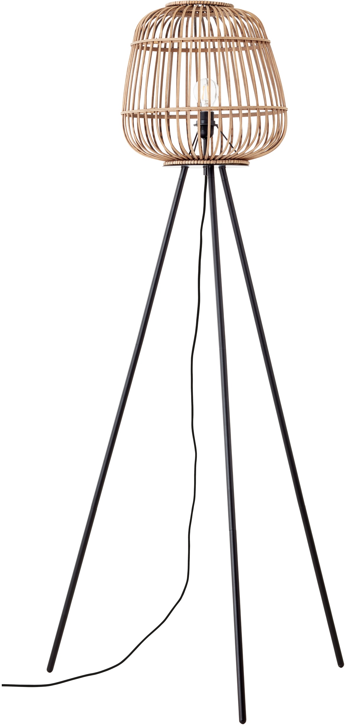 dreibeinige bei Home Stehlampe OTTO 1 Schirm aus Höhe, mit »Grazay«, Rattan affaire flammig-flammig, kaufen 1,55m Standleuchte