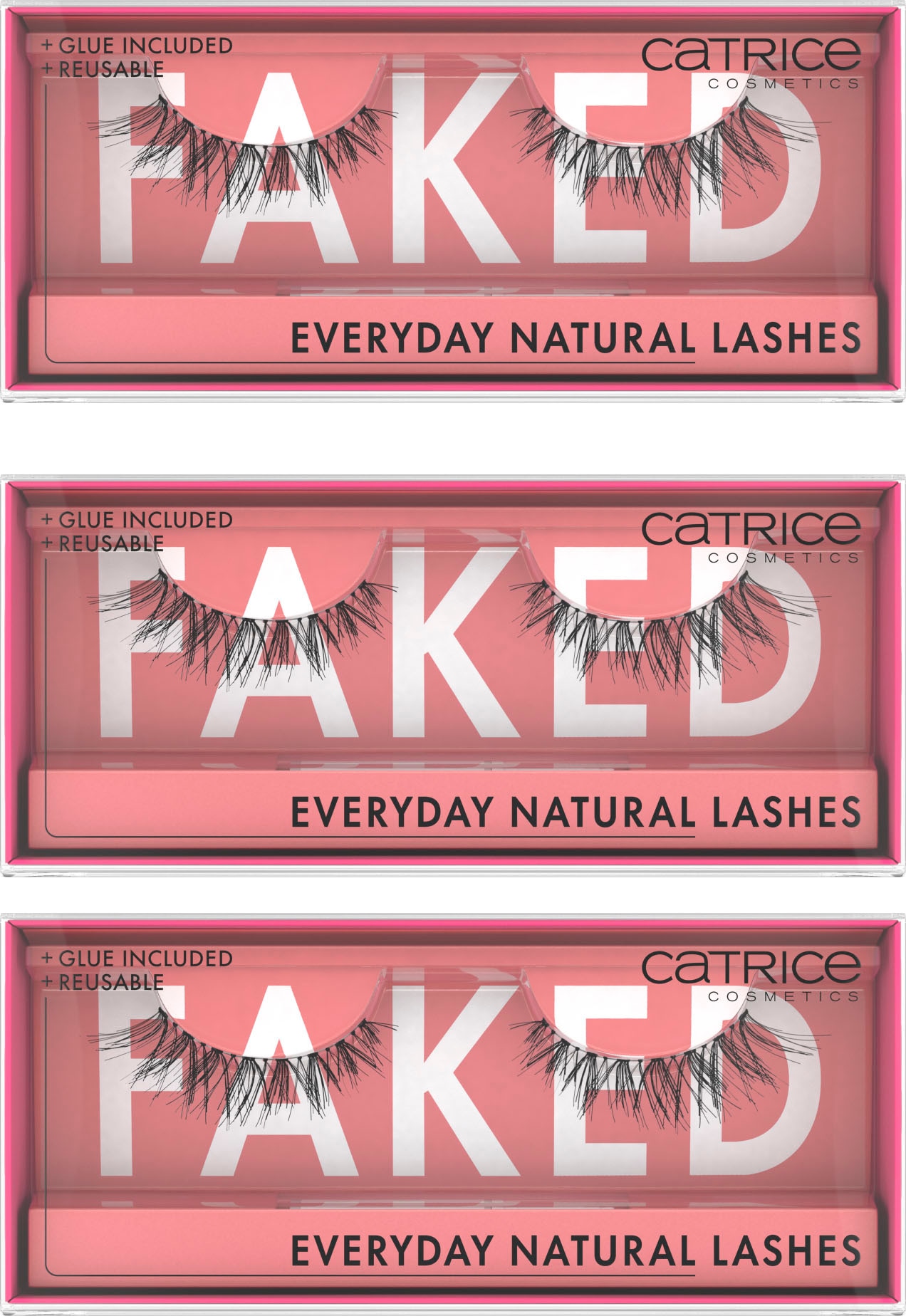 Catrice Bandwimpern »Faked False Lashes Set 01«, (Set, 3 tlg.), mit drei Produktvariationen