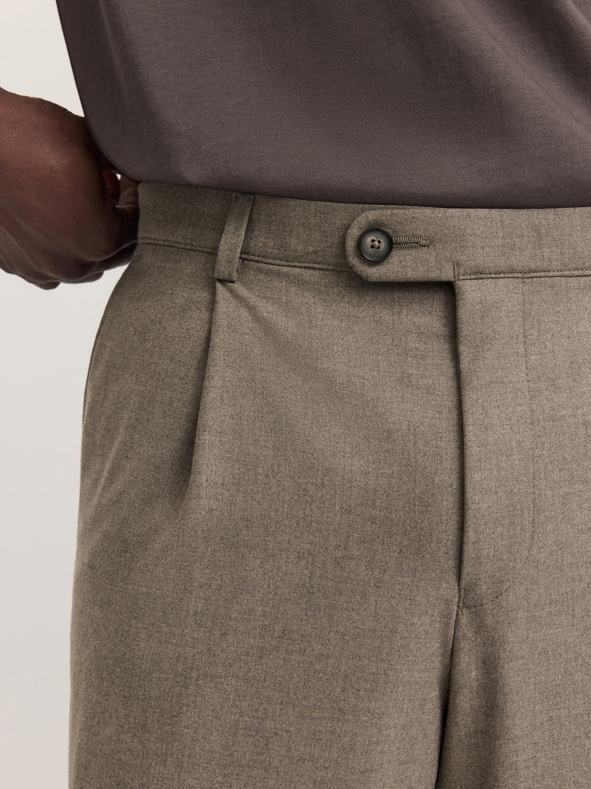 bugatti Bundfaltenhose »Soft superior touch«  Elio Relaxed Fit Flanelloptik