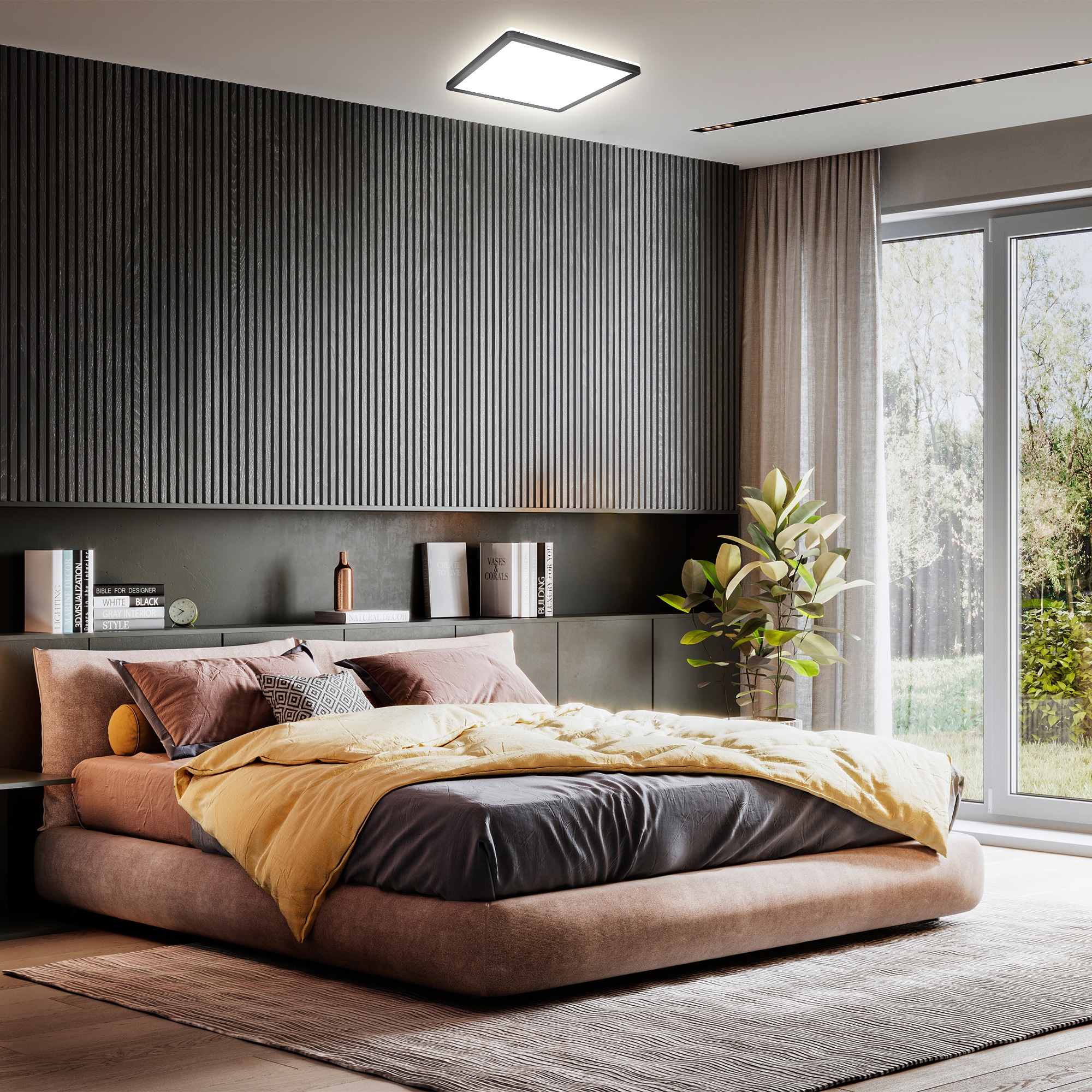 B.K.Licht Panel, 1 flammig, Leuchtmittel LED-Modul | LED fest integriert, Deckenleuchte, 18 Watt, ultra-flach, indirektes Licht, neutralweiß