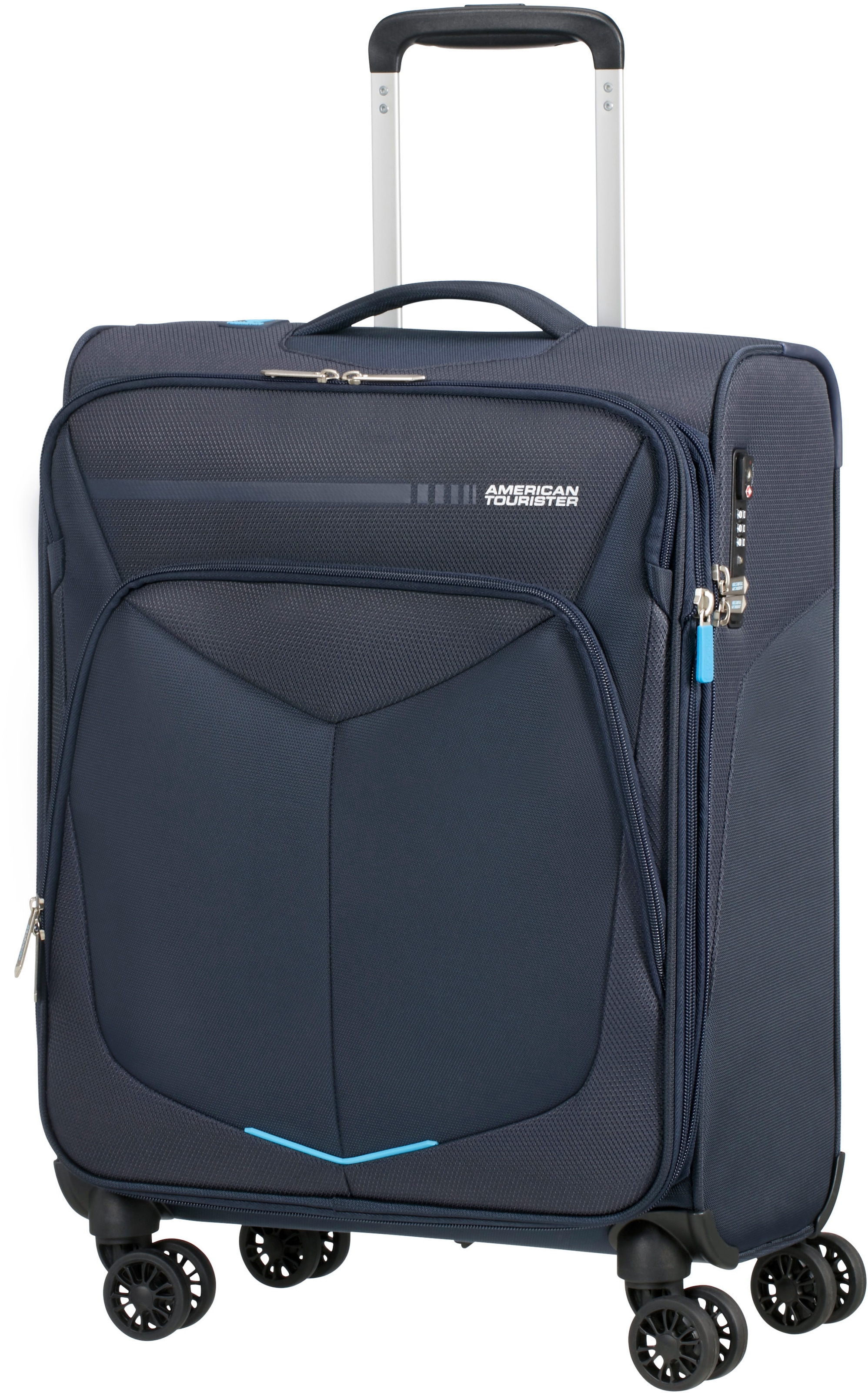 American Tourister® Weichgepäck-Trolley »SUMMERFUNK, 55 cm«, 4 Rollen, Handgepäck Reisekoffer Trolley TSA-Zahlenschloss Volumenerweiterung