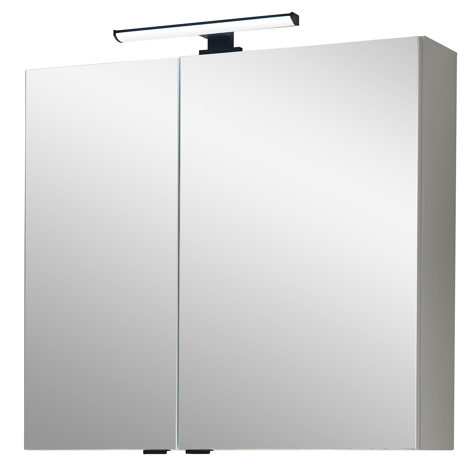 Saphir Badezimmerspiegelschrank »Quickset 500, 2 Türen, 67cm breit, LED-Aufsatzleuchte« inkl. Schalter und Steckdose