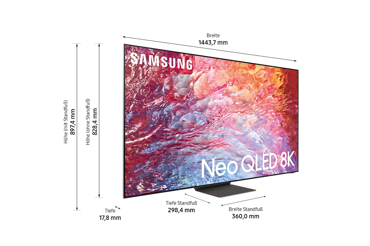 Samsung QLED-Fernseher »GQ65QN700BT«, 8K, Smart-TV-Google TV, Quantum Matrix Technologie Pro mit Neural Quantum Prozessor Lite 8K