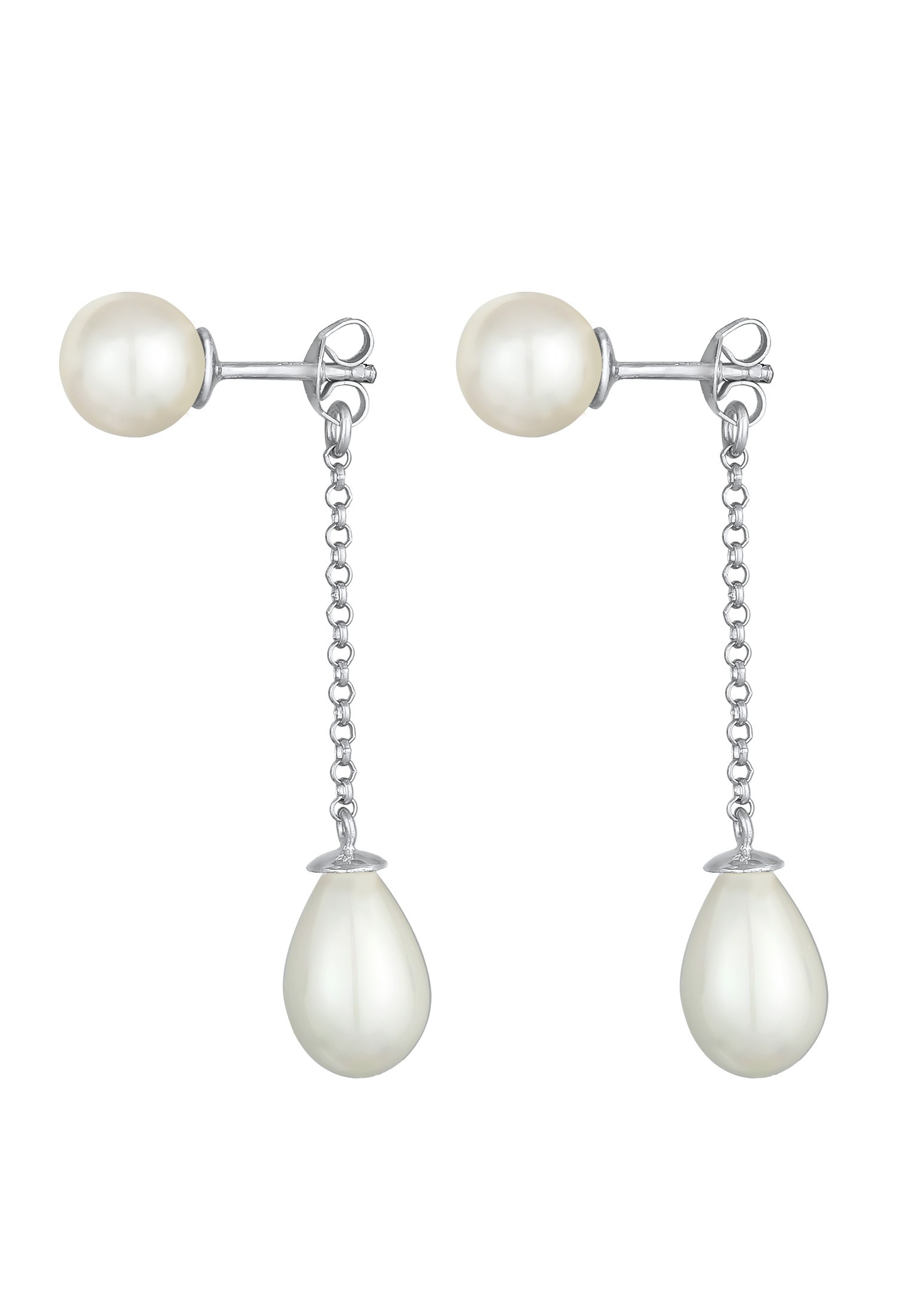Nenalina Paar Ohrstecker »Ohrringe Earjacket Muschelkernperlen 925 Silber«