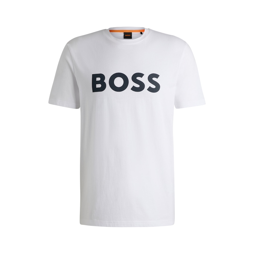 BOSS ORANGE T-Shirt »Thinking 1 10246016 01«, mit großem BOSS Druck auf der Brust