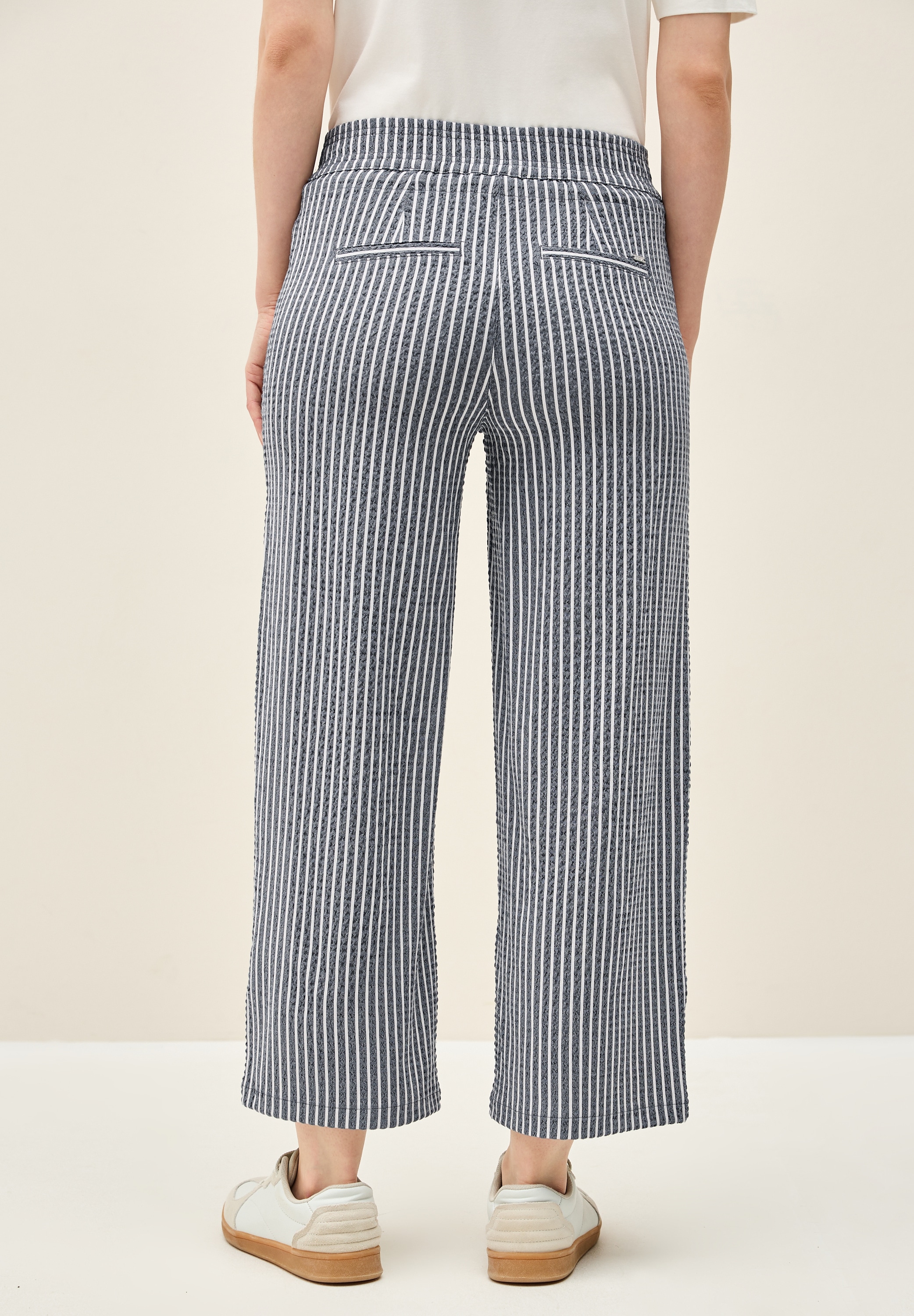 Cecil Stoffhose »Style Neele«, mit Streifen-Muster, Seersucker-Style