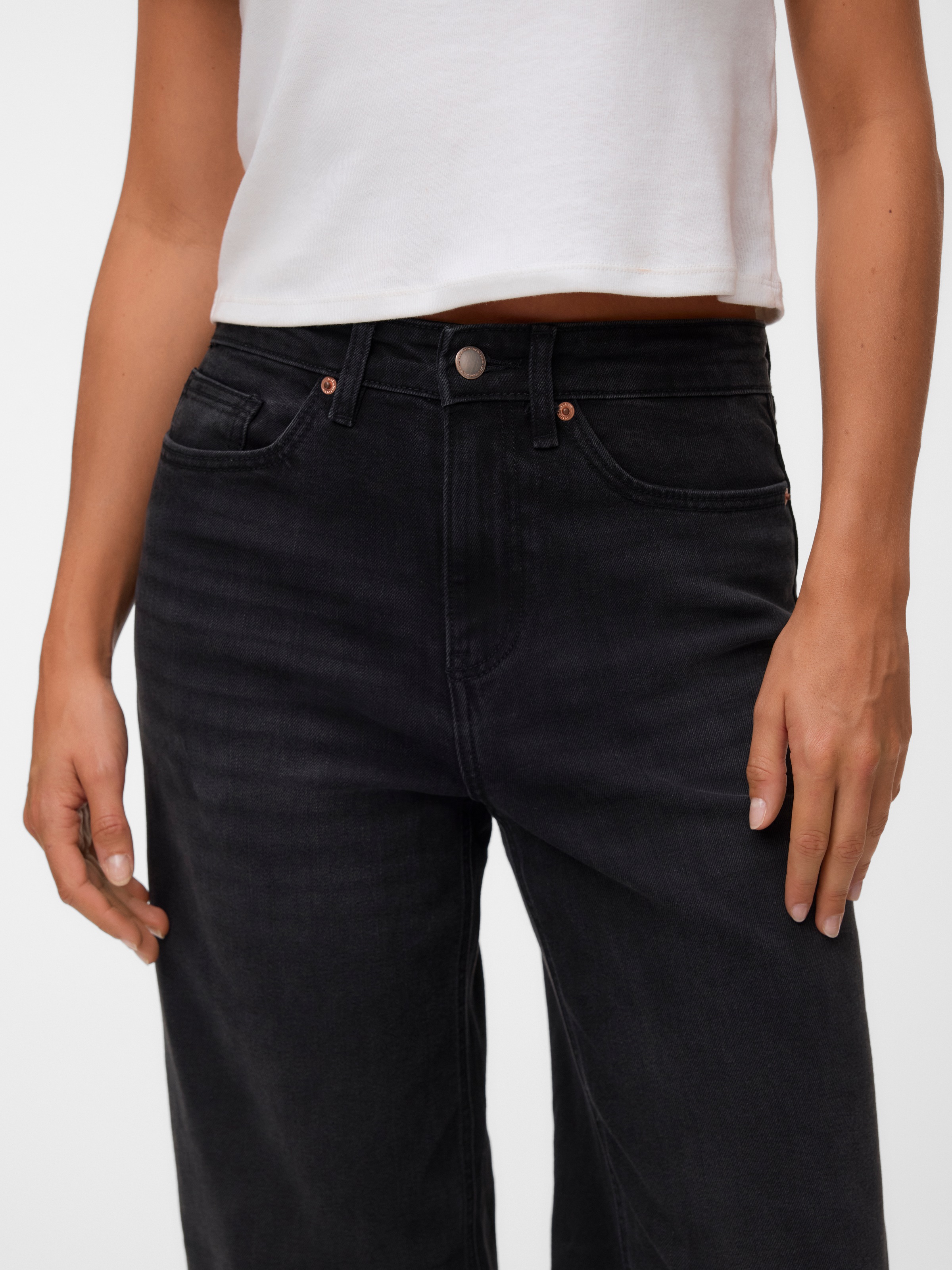 Vero Moda Weite Jeans »VMOLIVIA STRETCH HR WIDE JNS LI1101 NOOS« Baumwollmischung, high waist, wide fit