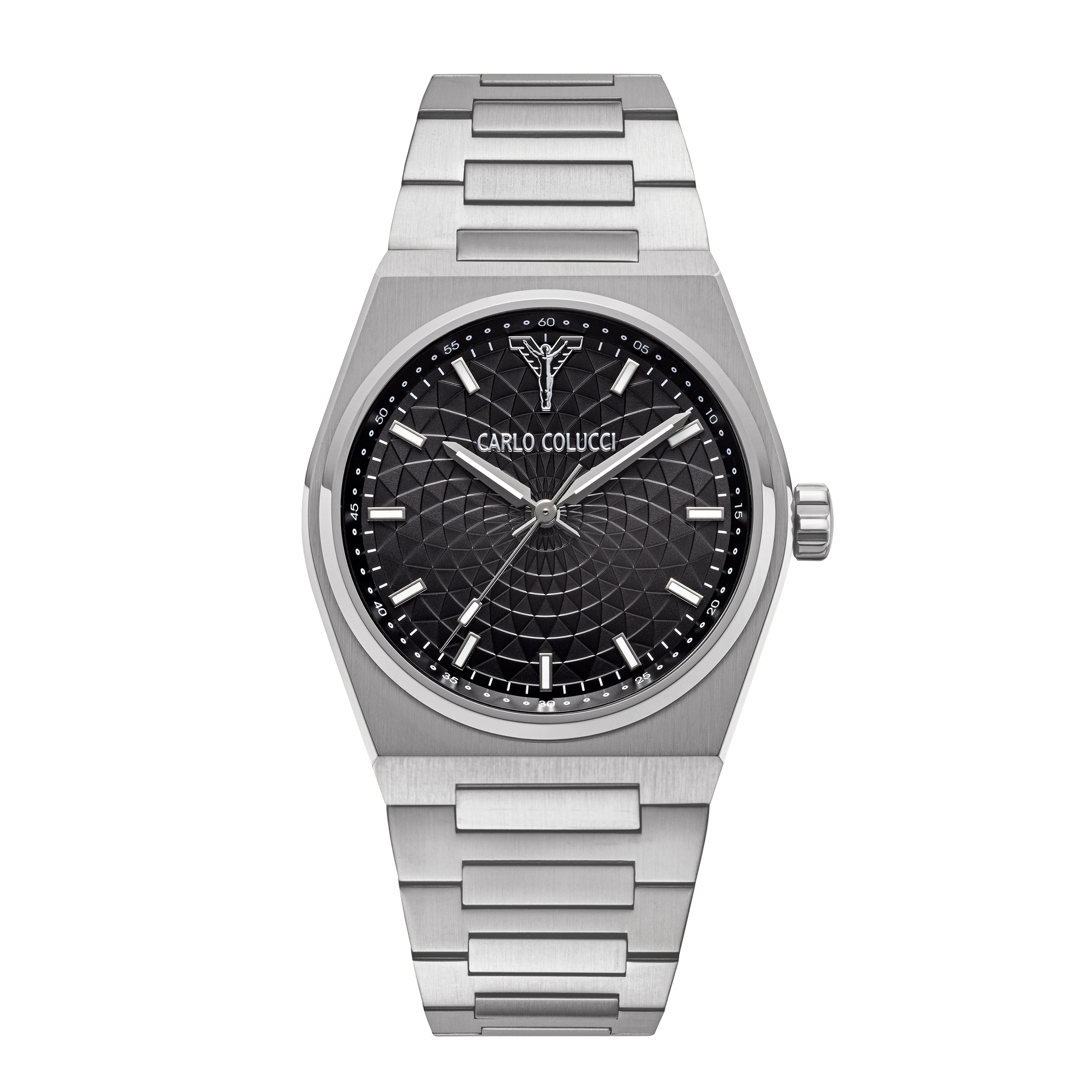 CARLO COLUCCI Quarzuhr Armbanduhr, Herrenuhr, Edelstahlarmband, analog