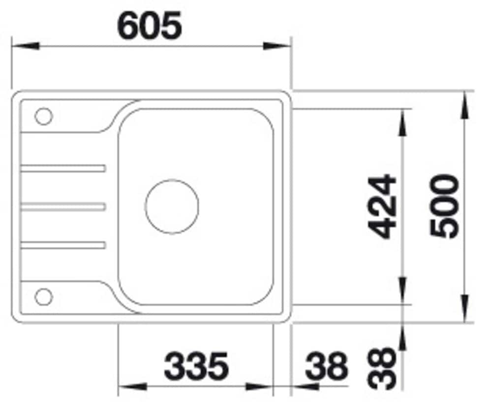Blanco Edelstahlspüle »LEMIS 45 S-IF Mini«, zum wechselseitigen Einbau geeignet