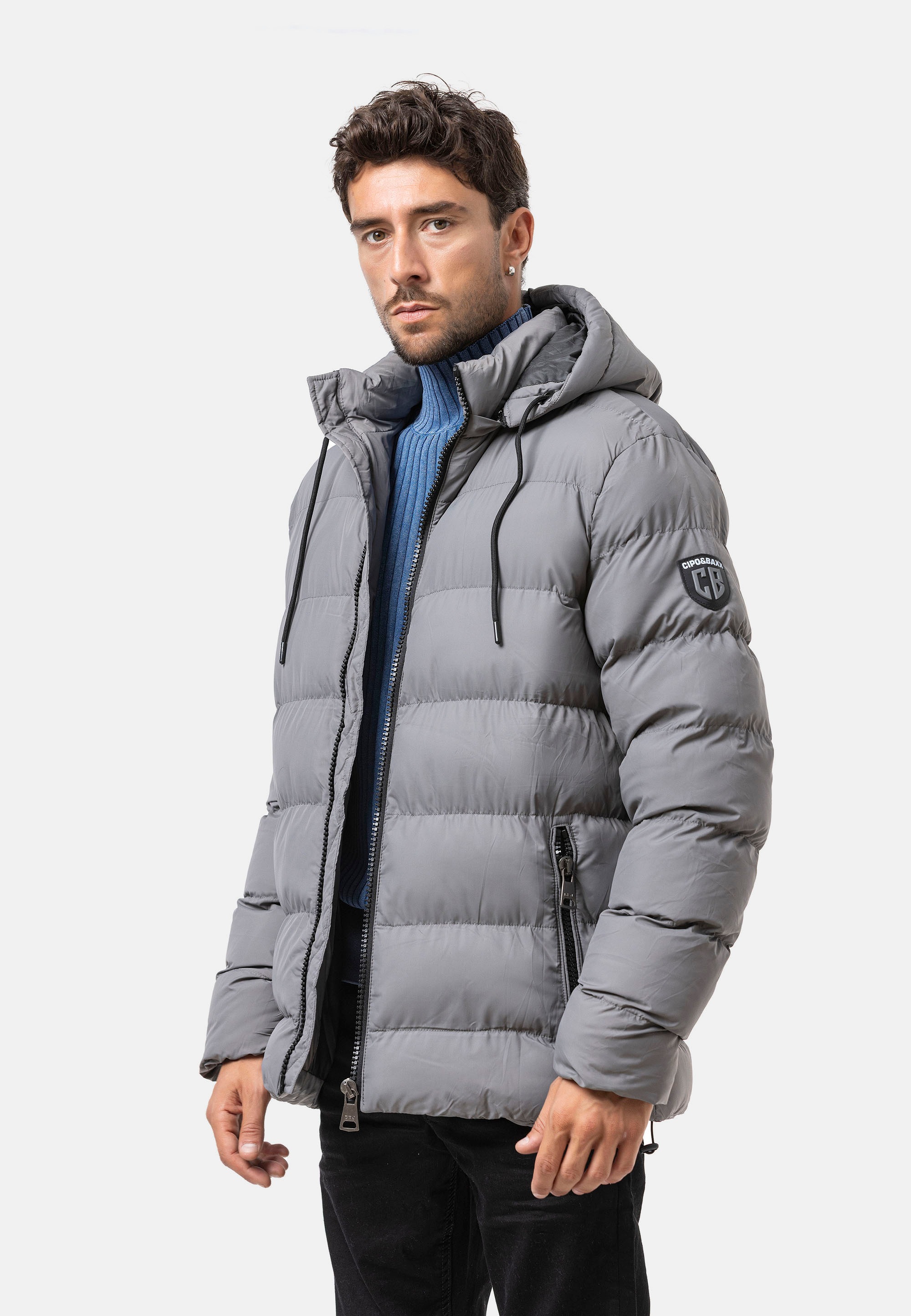 Cipo & Baxx Steppjacke mit Kapuze