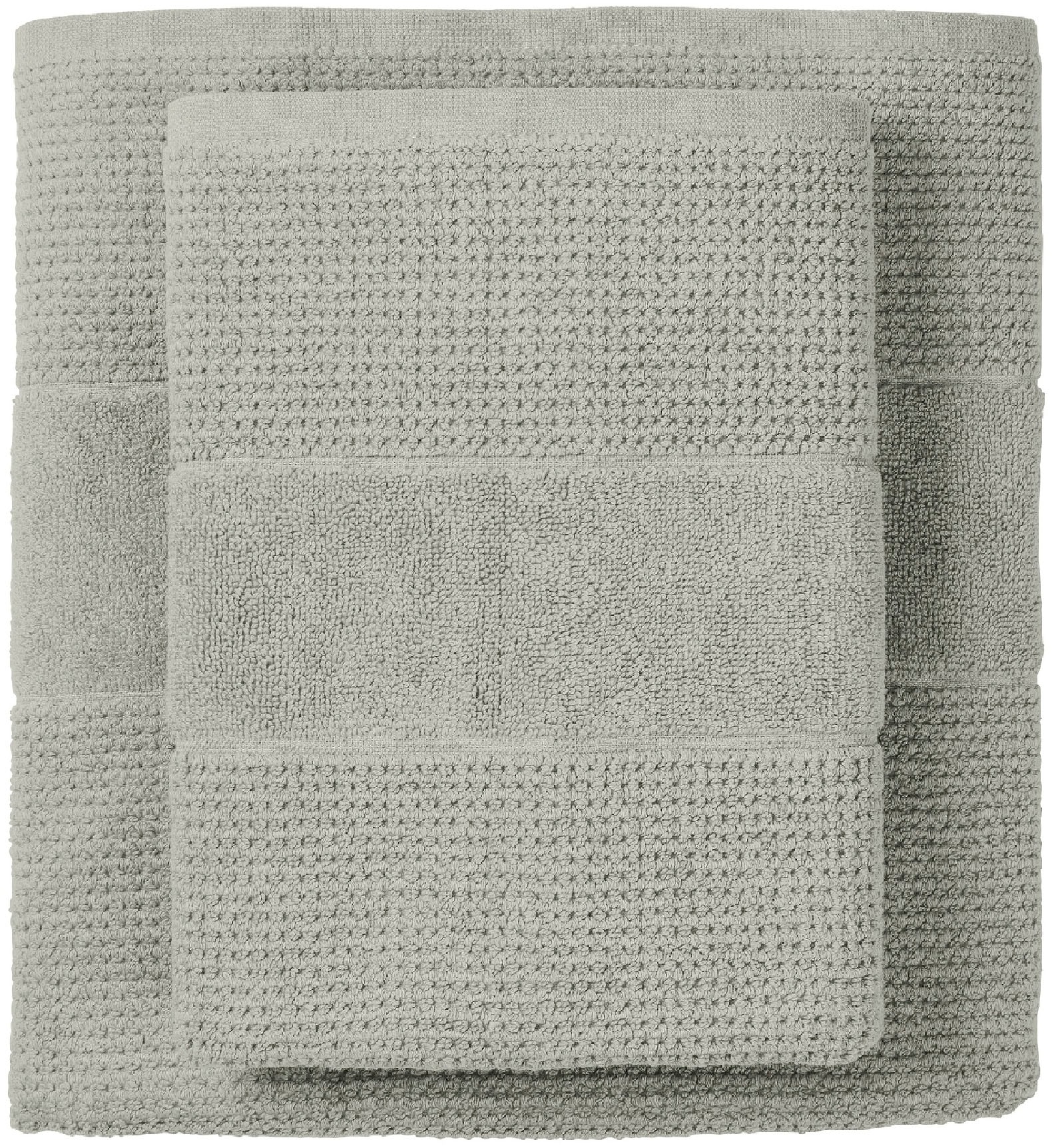 Schiesser Duschtücher »Turin aus 100% Baumwolle in dezenter Reiskornoptik«, (Set, 4 St.), MADE IN GREEN by OEKO-TEX®