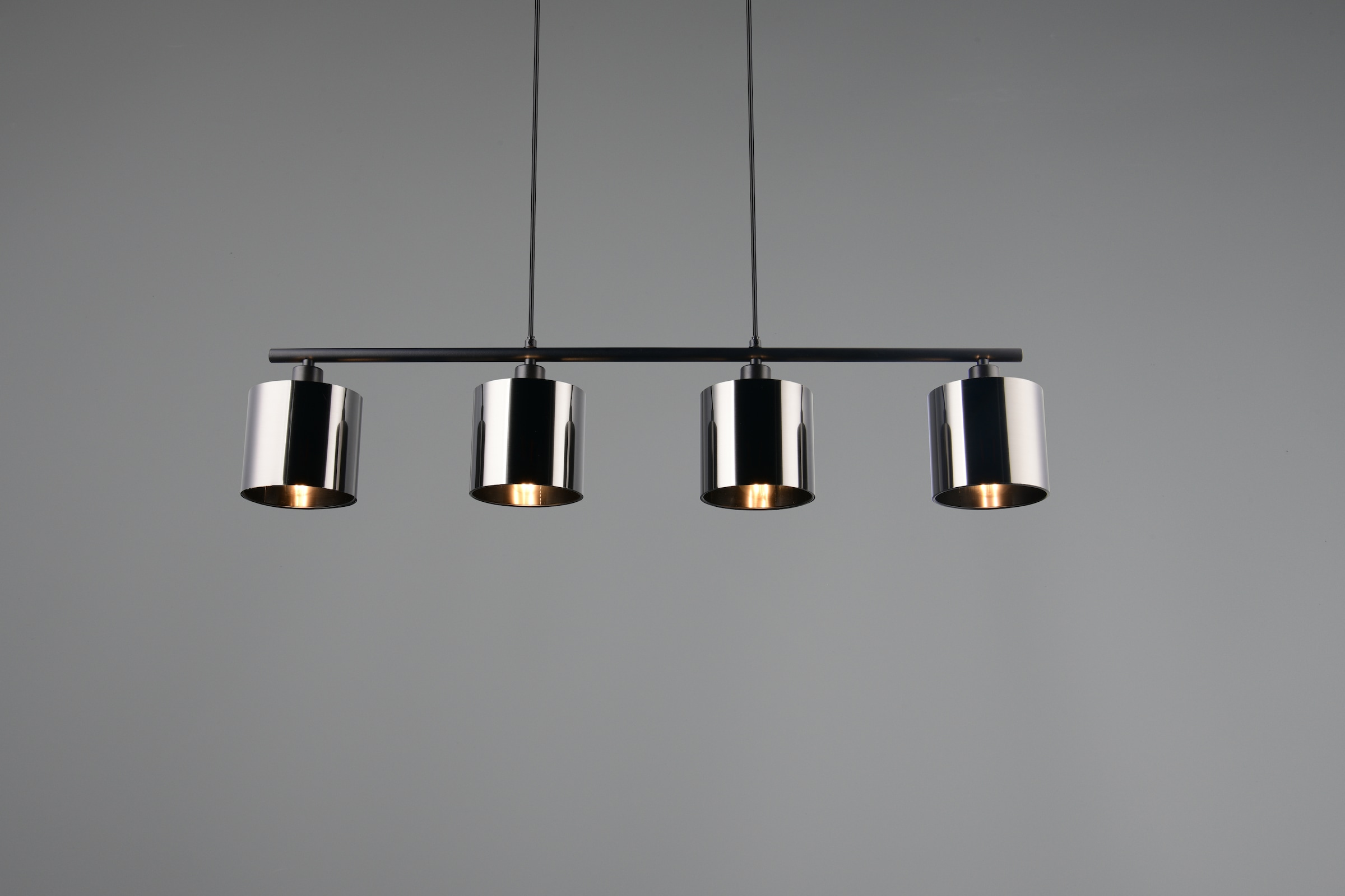 REALITY Leuchten Pendelleuchte »JASON, ohne Leuchtmittel Hängelampe Esstisch 4-flammig, 4xE14 max 10W« E14 1 Stk. warmweiß - kaltweiß höhenverstellbar max 150cm, mit semi-transparenten Kunststoff-Schirmen