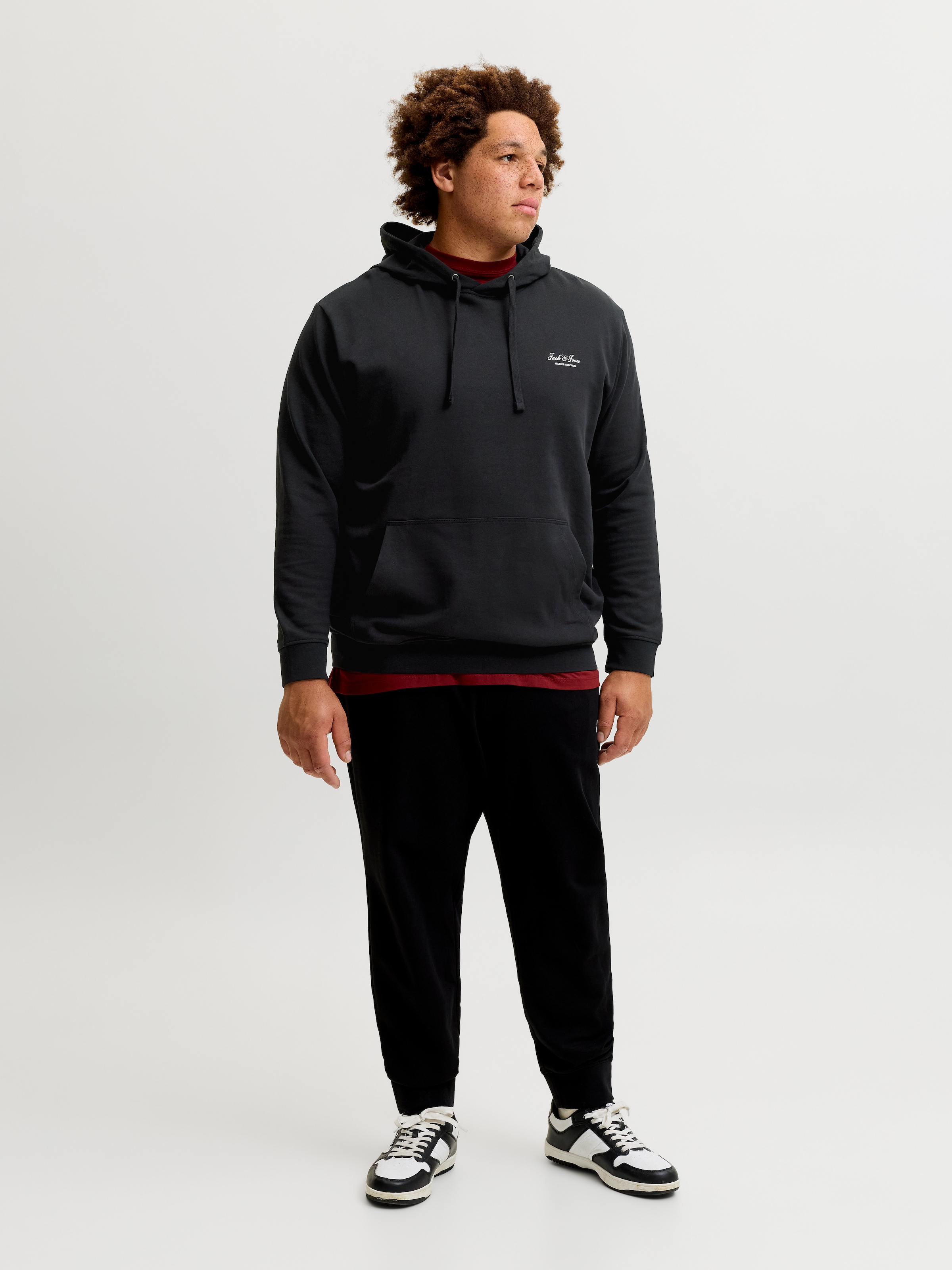 Jack & Jones PlusSize Kapuzensweatshirt »JJEARCHIVE GRAPHIC SWEAT HOOD SN PLS«, Baumwollmischung, regular fit

