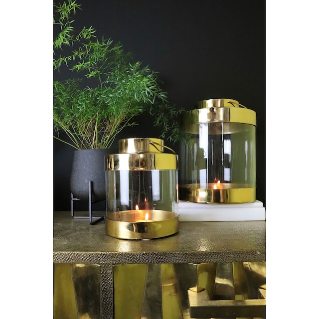 AM Design Kerzenleuchter »Laterne«, (1 St.), Stumpenkerzenhalter aus Glas  und Metall bestellen bei OTTO