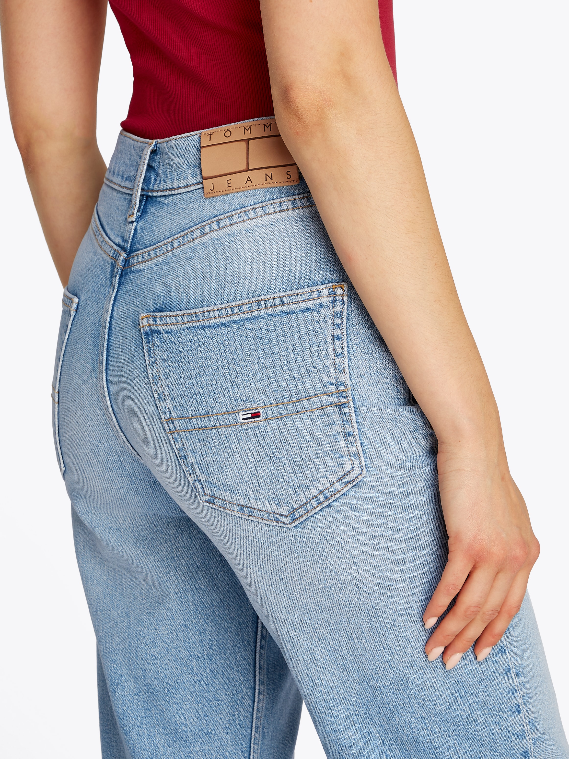 Tommy Jeans Straight-Jeans »LAYLA HR SLIM STR«, in Knöchellänge