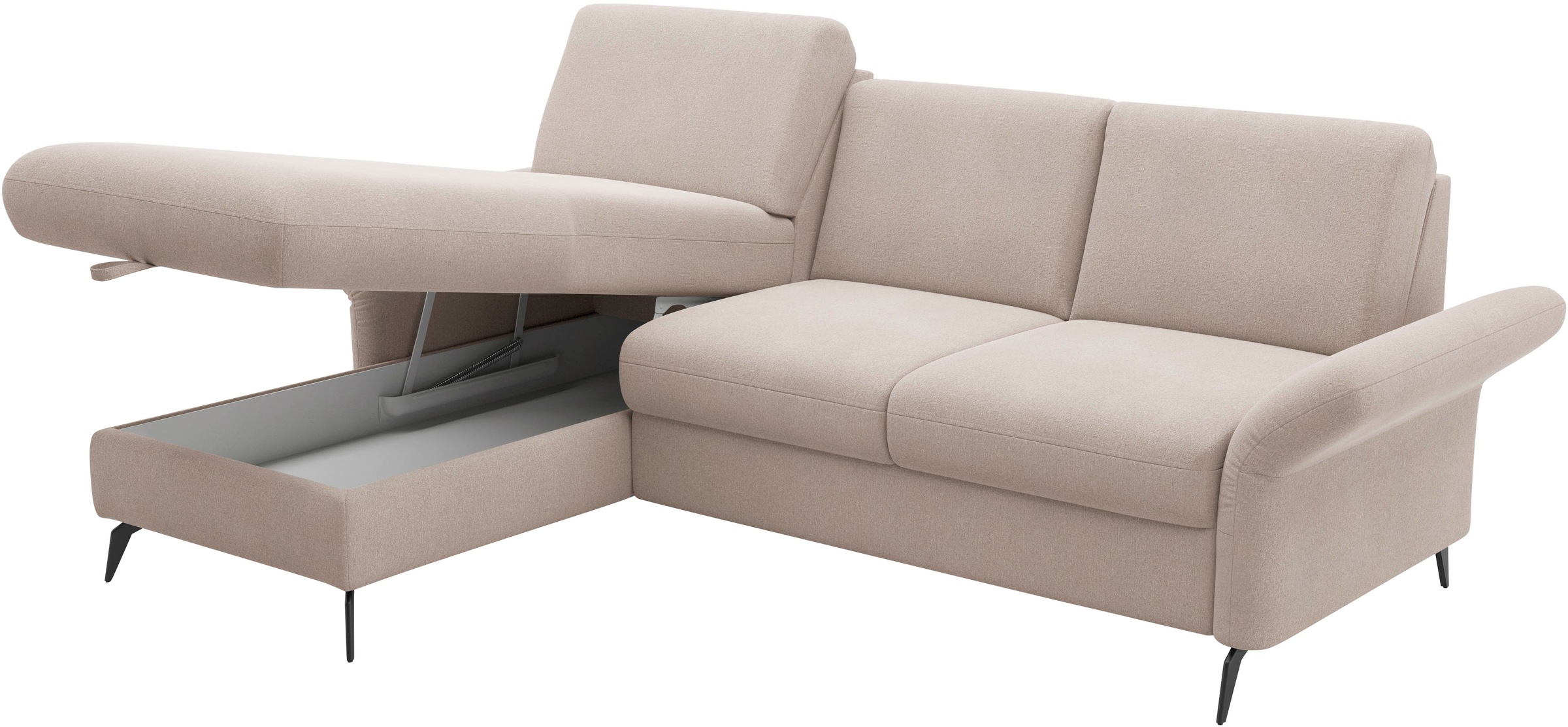 Home affaire Ecksofa »Rochelle«, wahlweise mit Bettfunktion, Bettkasten und Armteilverstellung