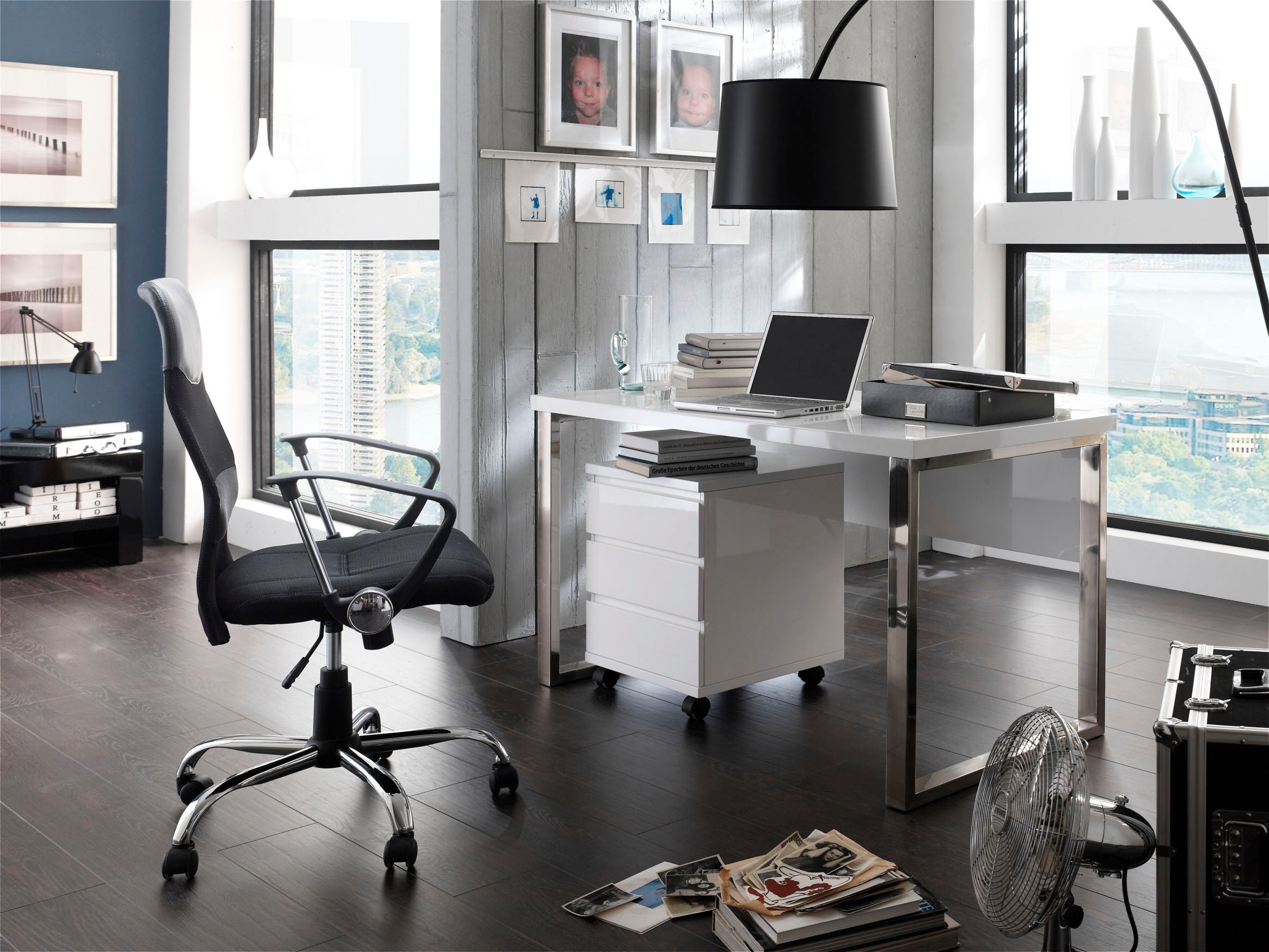 MCA furniture Schreibtisch »Sydney«, weiß Hochglanz, Breite 140 cm