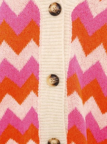 Zwillingsherz Cardigan »"Buntes ZickZack"«, mit figurumspielendem Schnitt