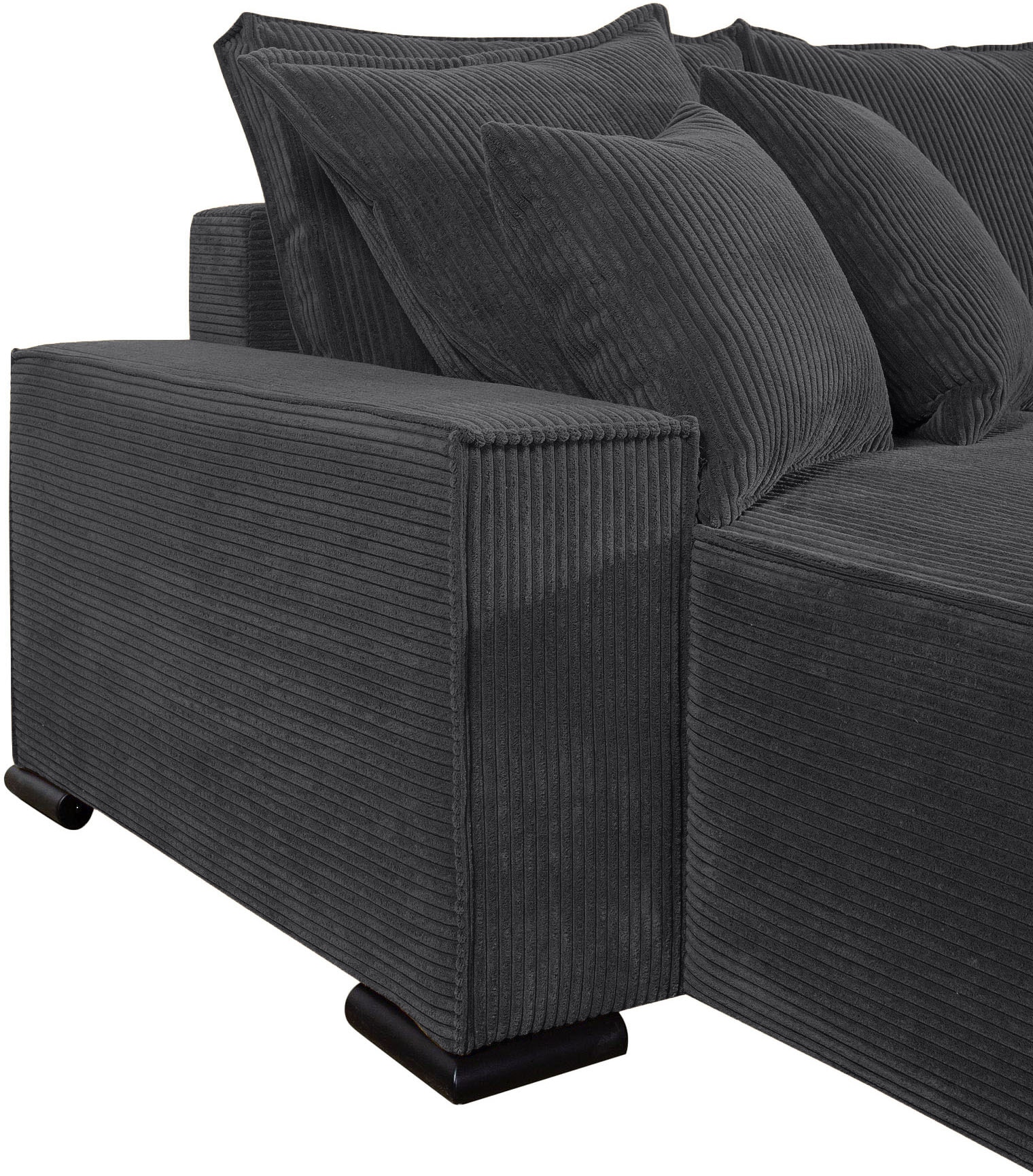 COLLECTION AB Wohnlandschaft »Manhattan U-Form, B: 313 cm, in Breit- oder Normalcord« mit Bettfunktion, Bettkasten & Zierkissen, Federkern